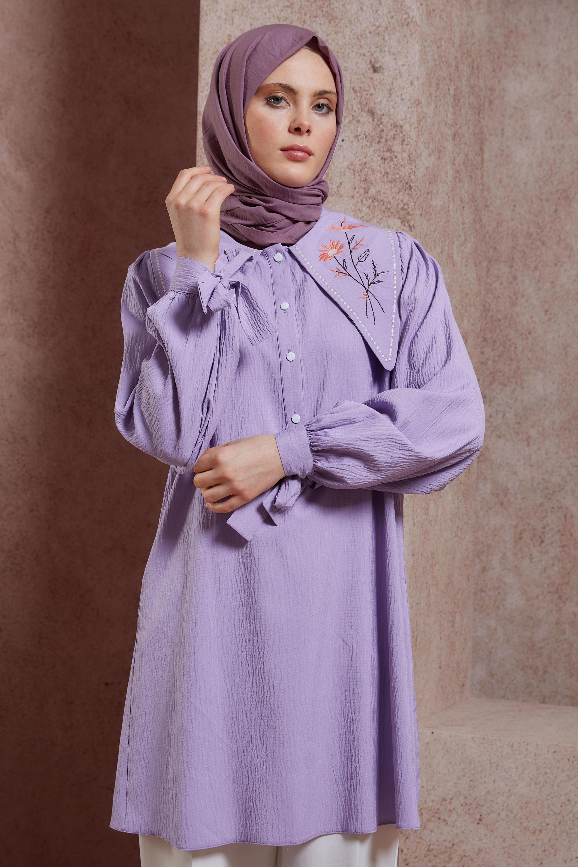 Tesettür giyim PEMBE ALVİNA DÜZ ŞAL 8428
