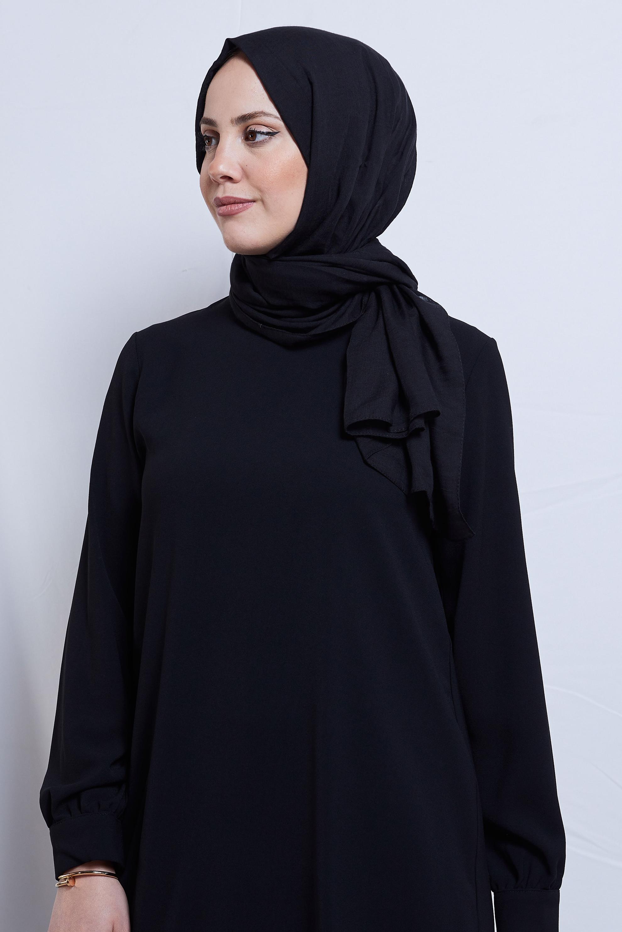 Tesettür giyim SİYAH ALVİNA ŞAL 8436