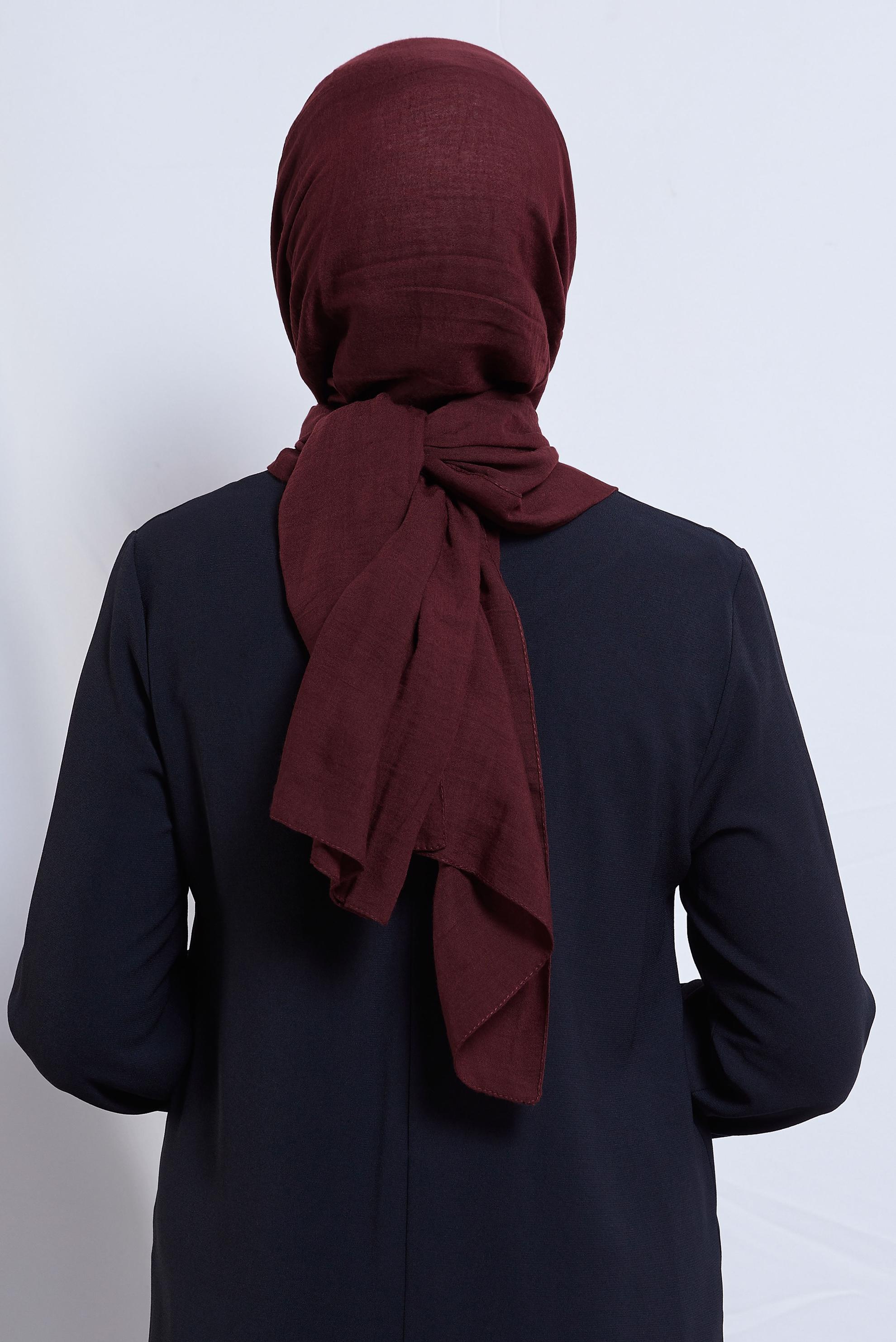 Tesettür giyim BORDO ALVİNA ŞAL 8436