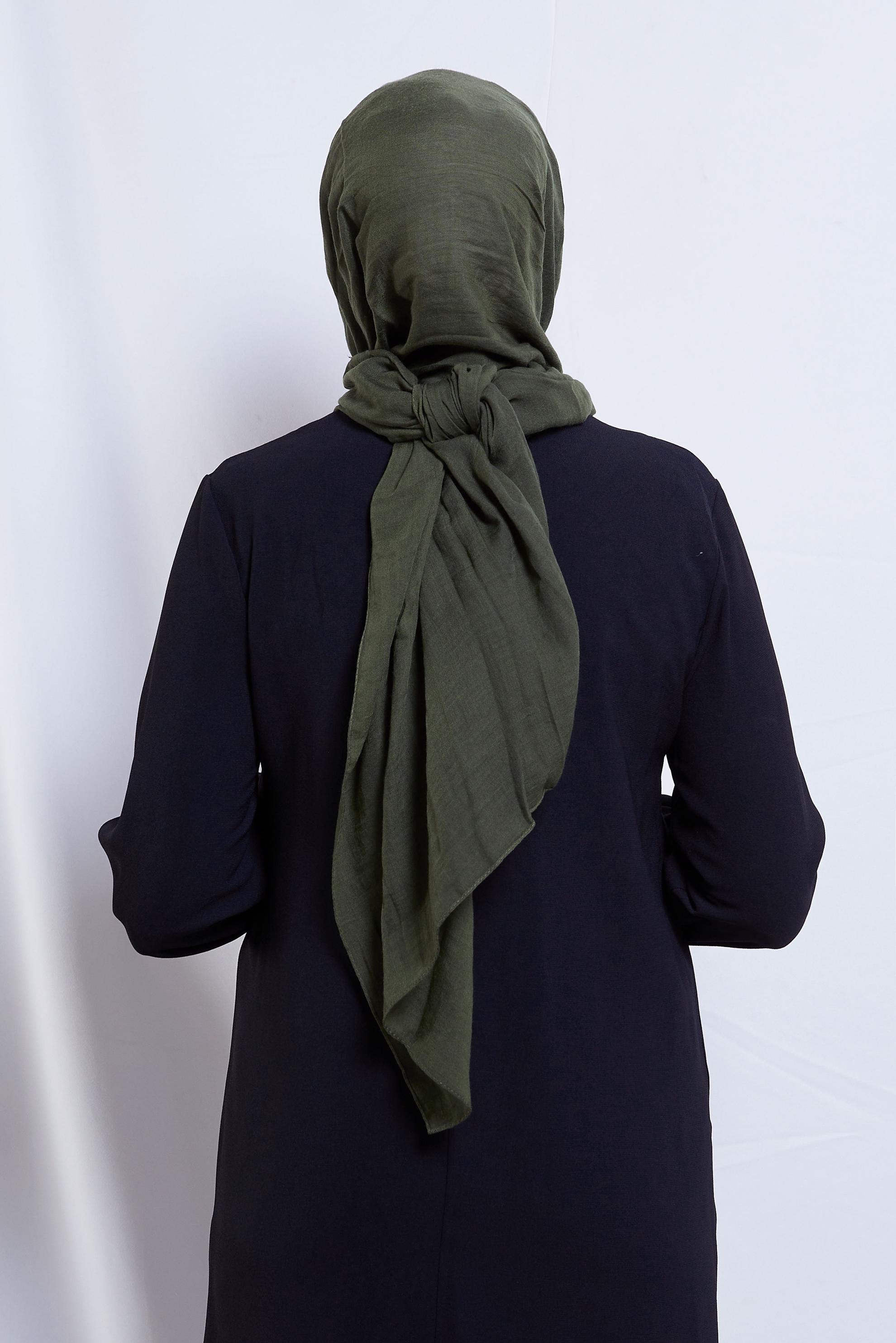 Tesettür giyim HAKİ ALVİNA ŞAL 8436