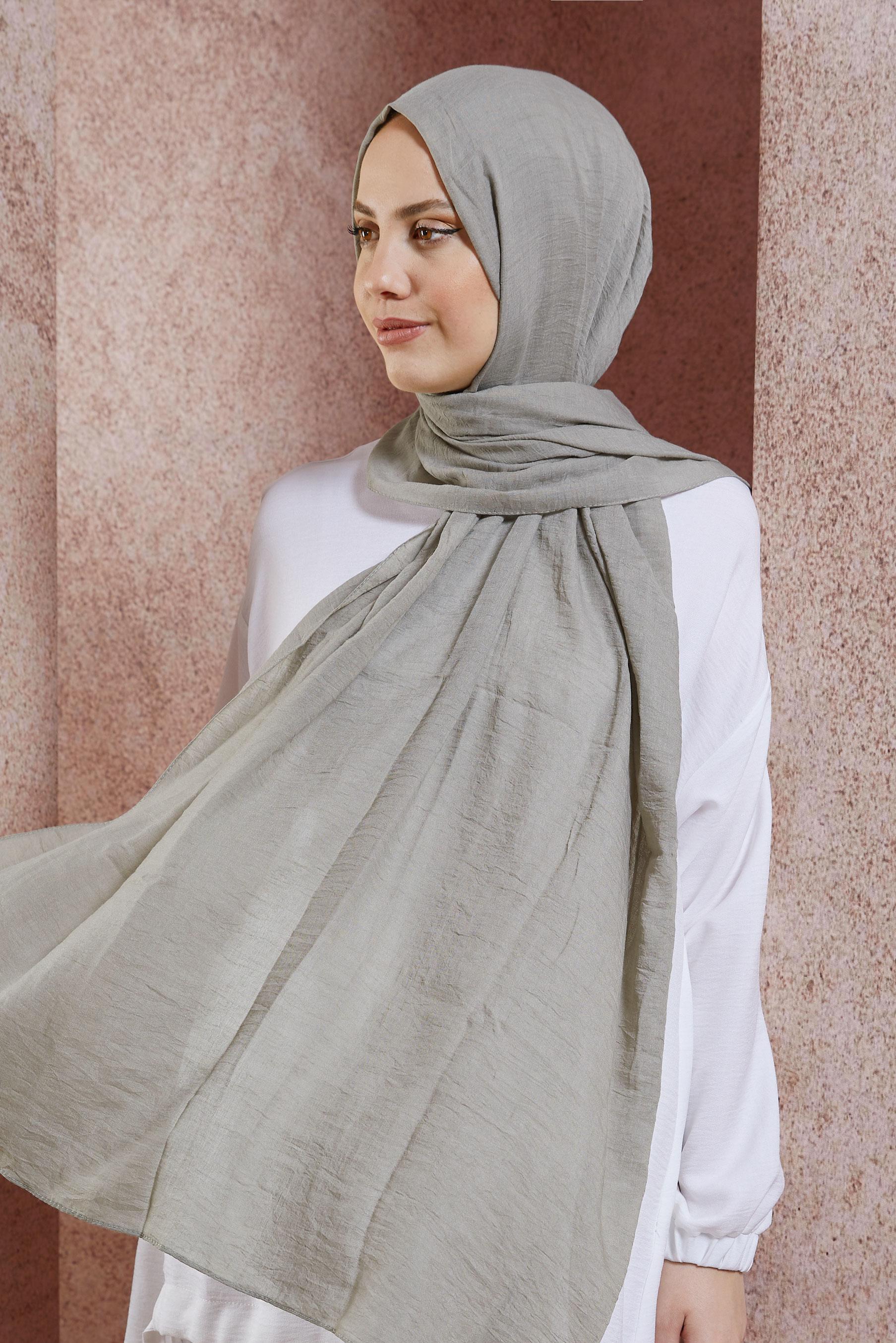 Tesettür giyim BEJ ALVİNA ŞAL 8436