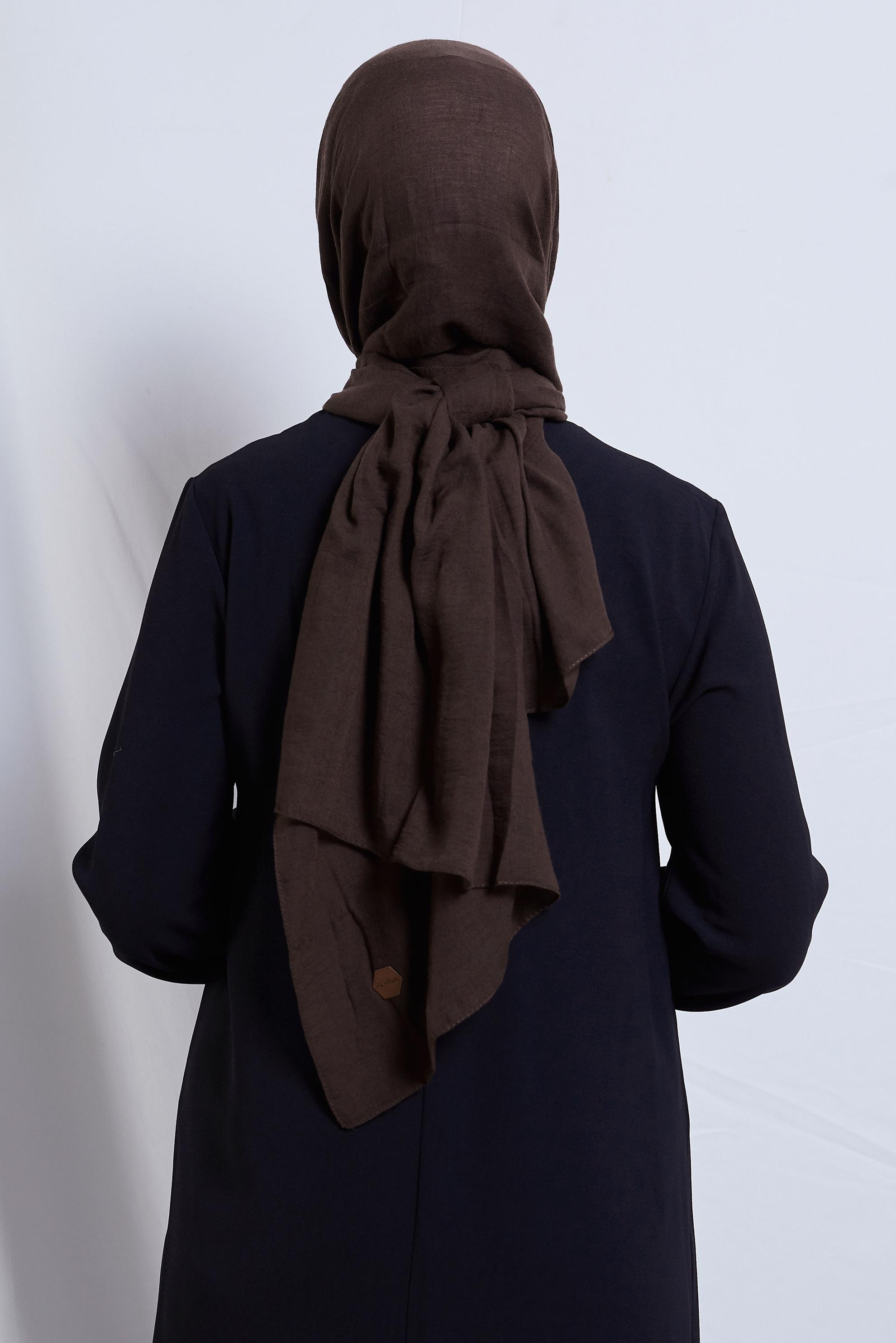 Tesettür giyim KAHVE ALVİNA ŞAL 8436