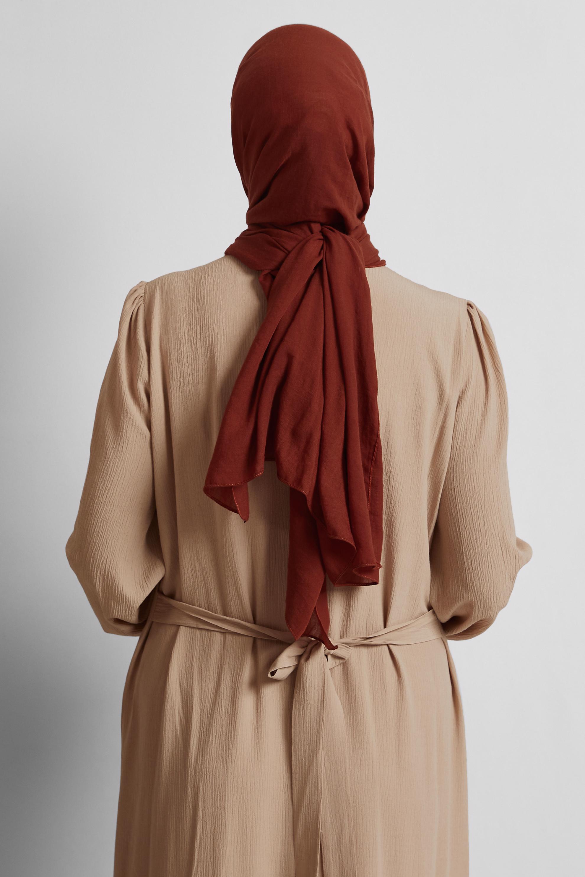 Tesettür giyim TURUNCU ALVİNA ŞAL 8436