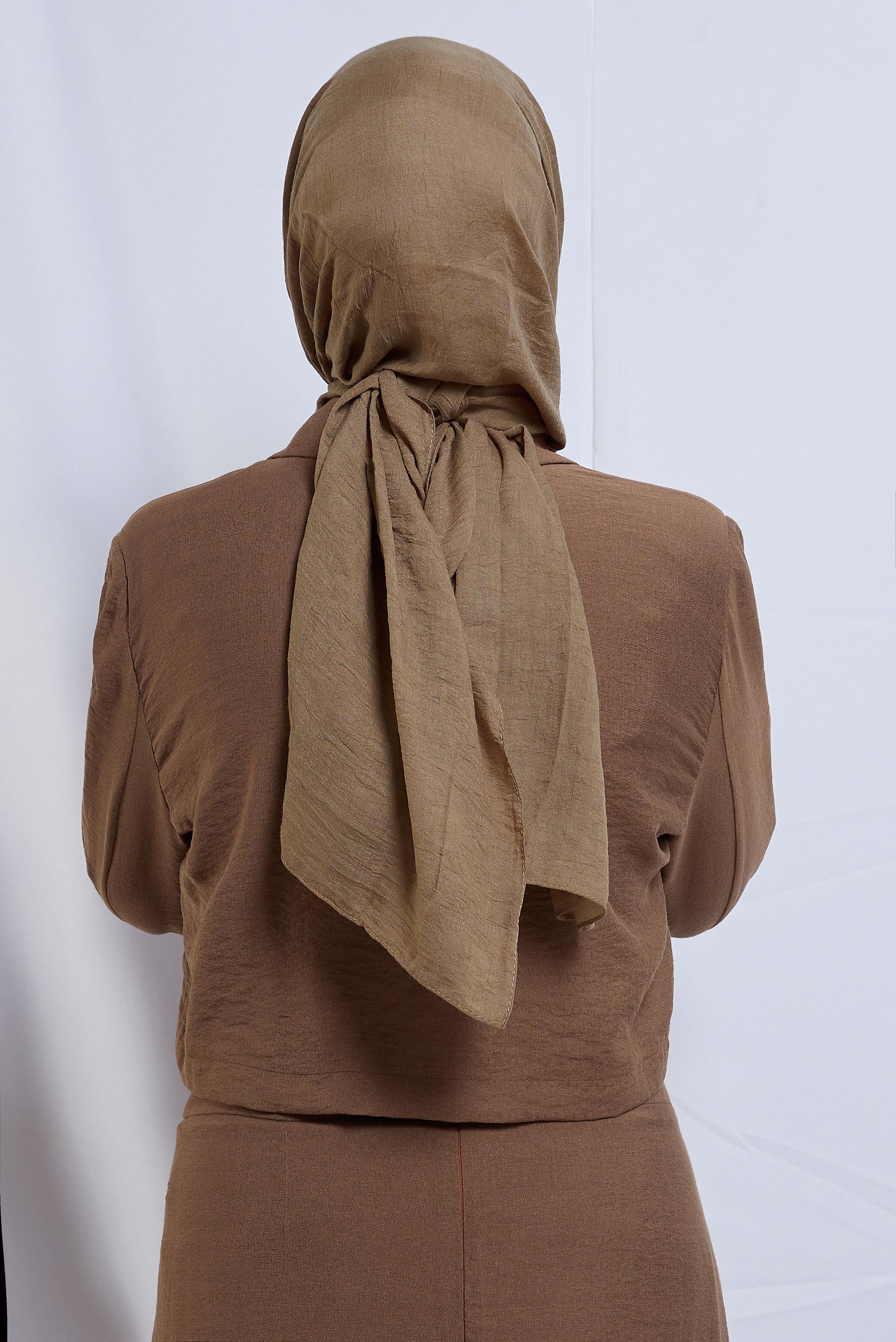 Tesettür giyim KAHVE ALVİNA ŞAL 8436