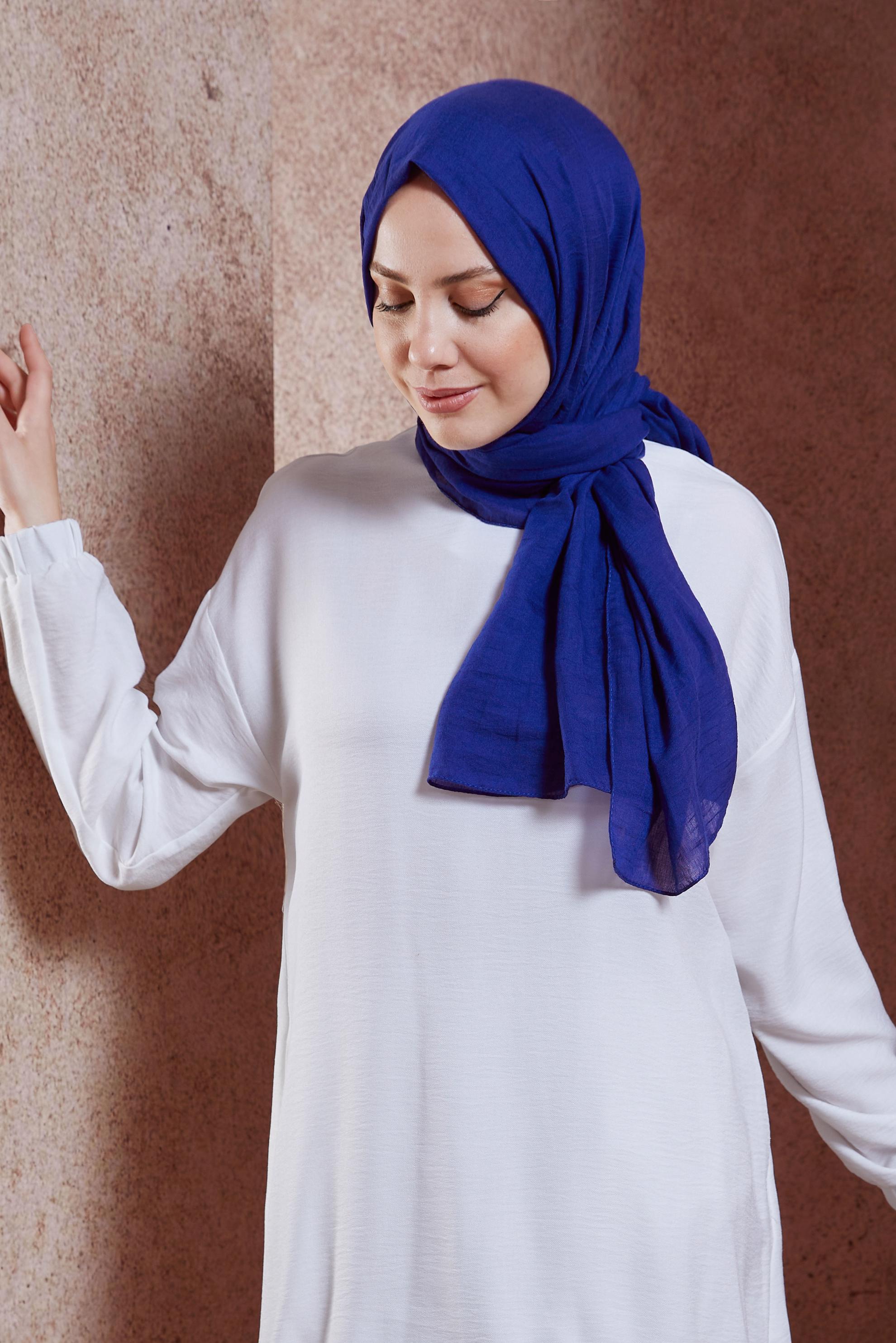 Tesettür giyim LACİVERT ALVİNA ŞAL 8436