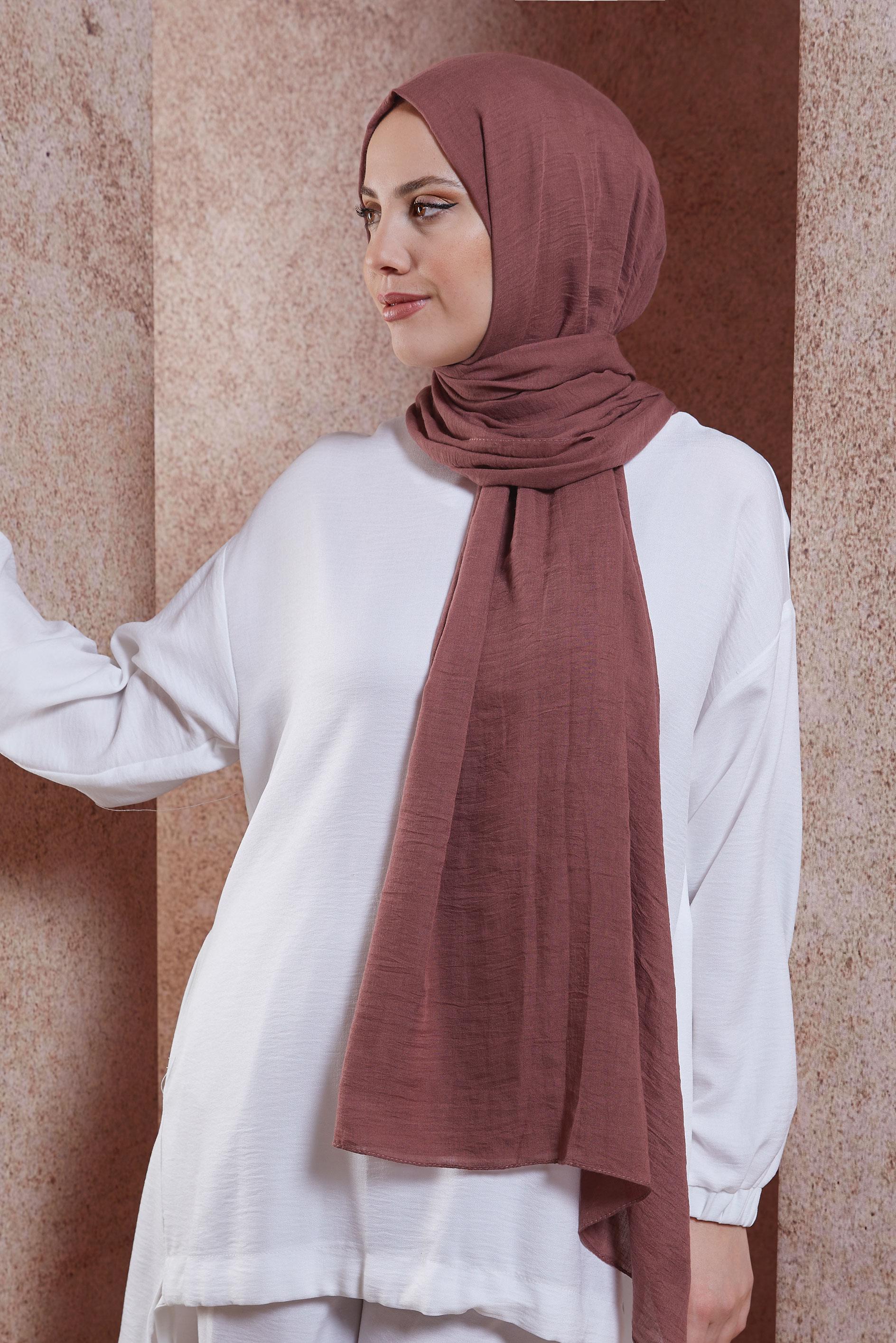 Tesettür giyim PEMBE ALVİNA ŞAL 8436