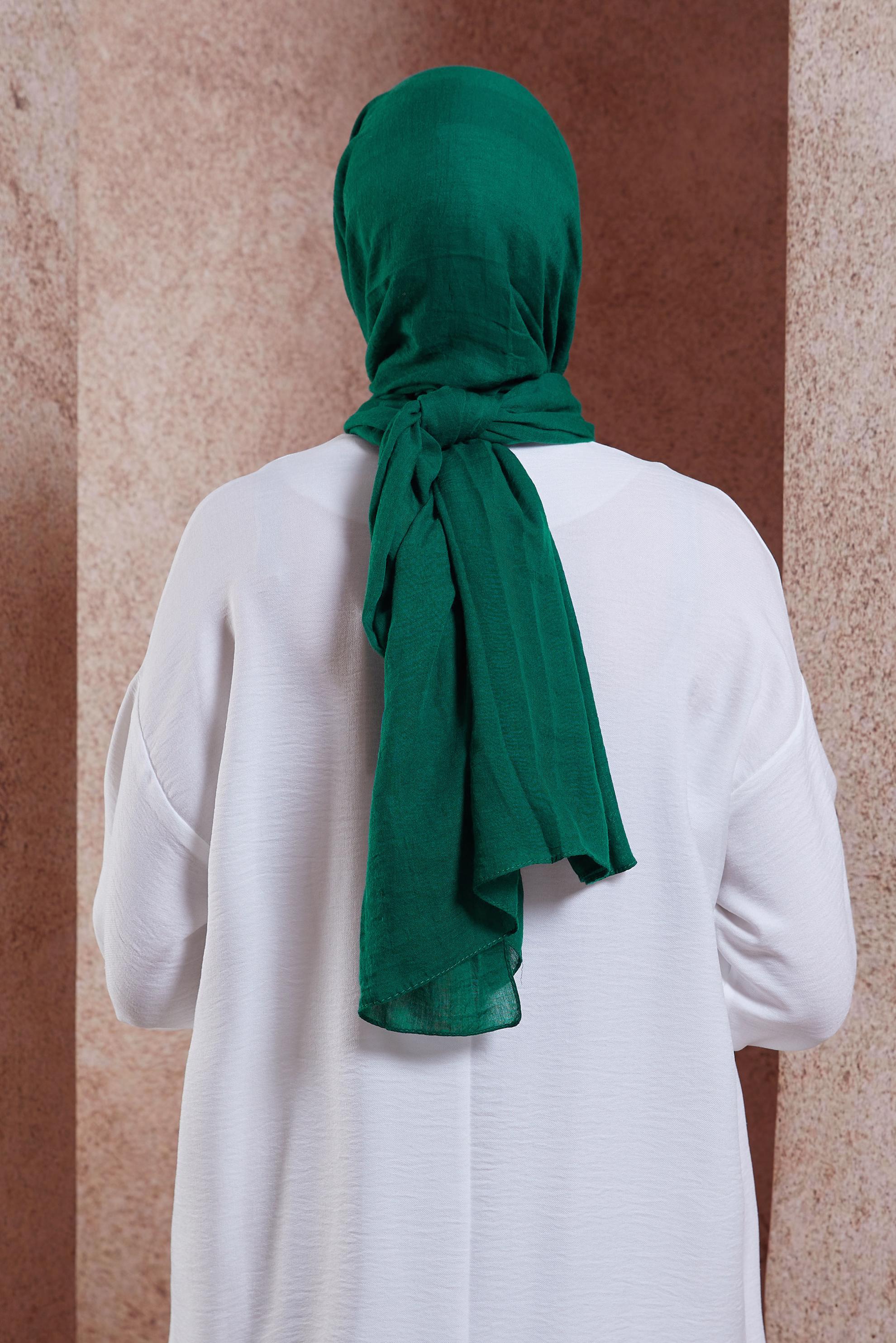 Tesettür giyim YEŞİL ALVİNA ŞAL 8436