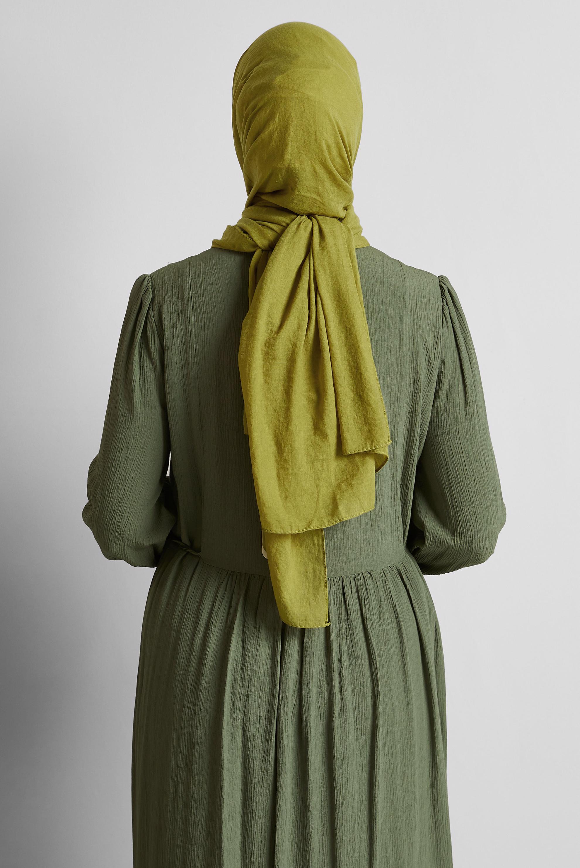 Tesettür giyim YEŞİL ALVİNA ŞAL 8436