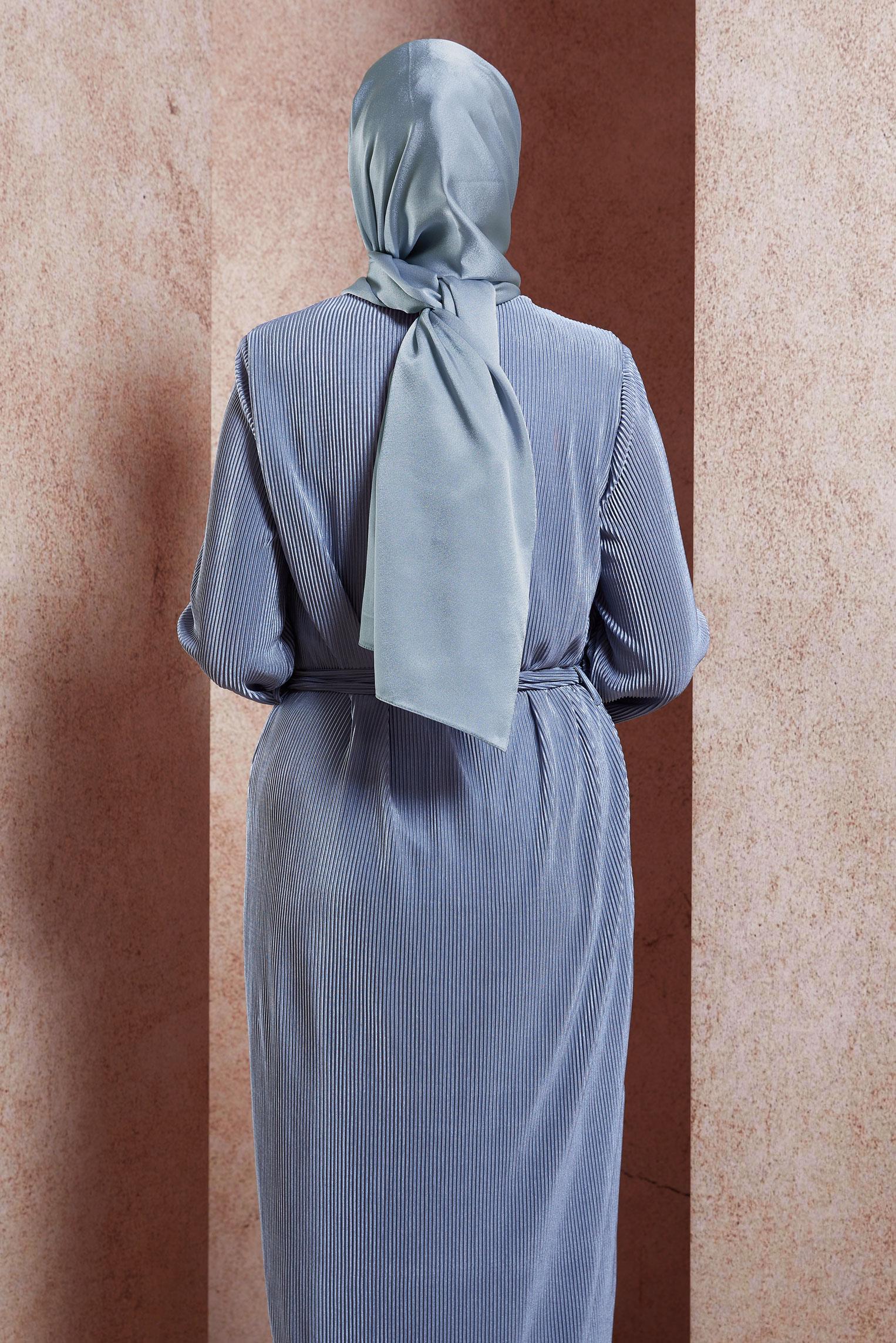 Tesettür giyim GRİ ALVİNA DÜZ ŞAL 8445