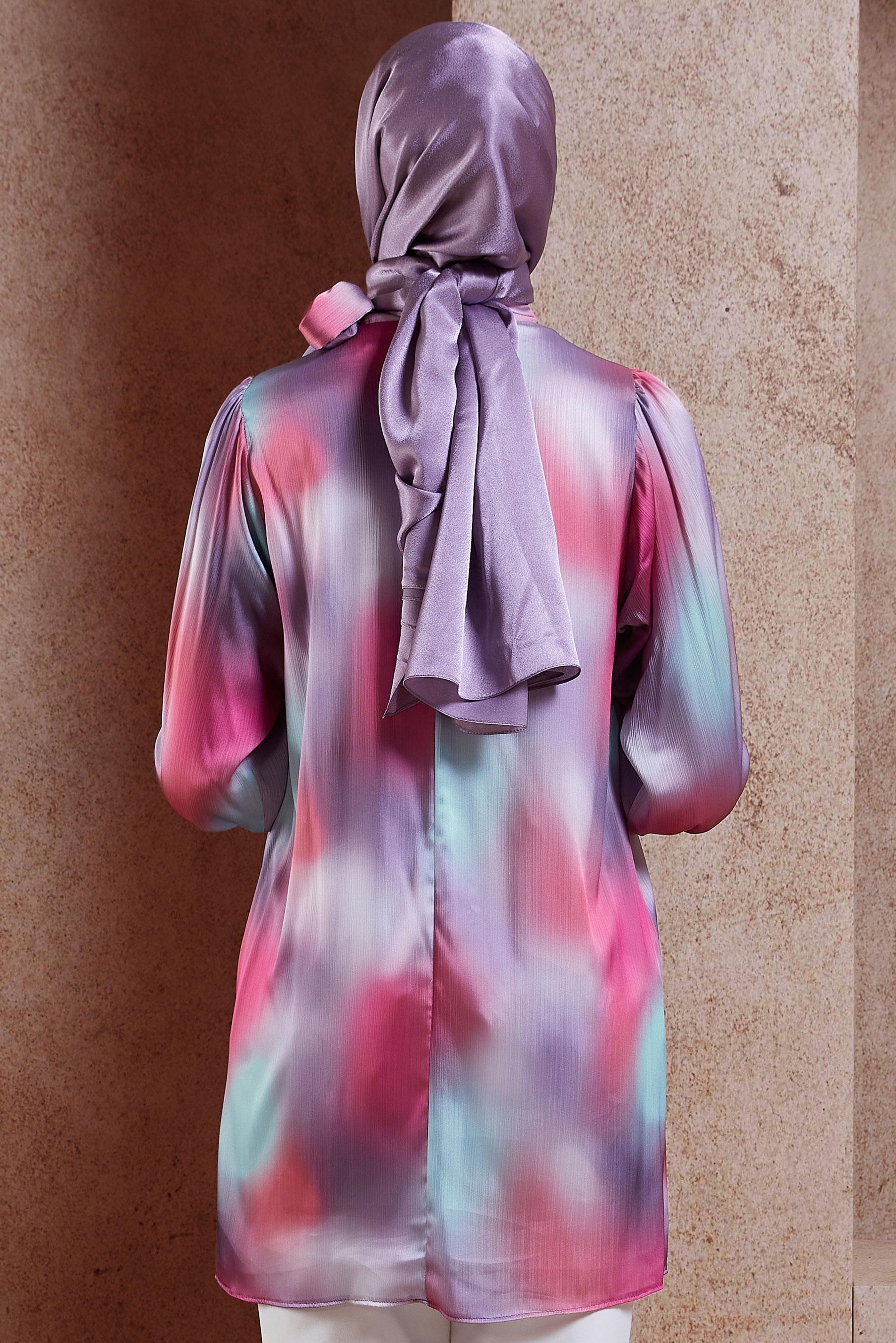 Tesettür giyim MOR ALVİNA DÜZ ŞAL 8445