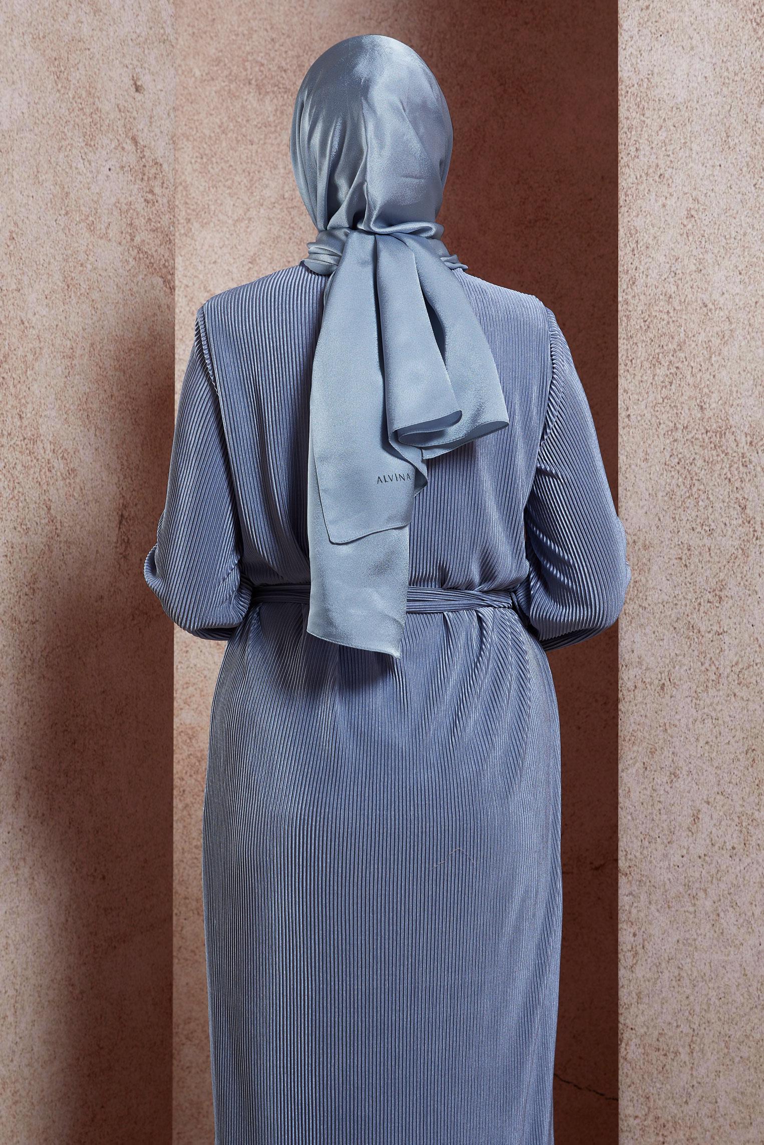 Tesettür giyim GÜMÜŞ ALVİNA DÜZ ŞAL 8445