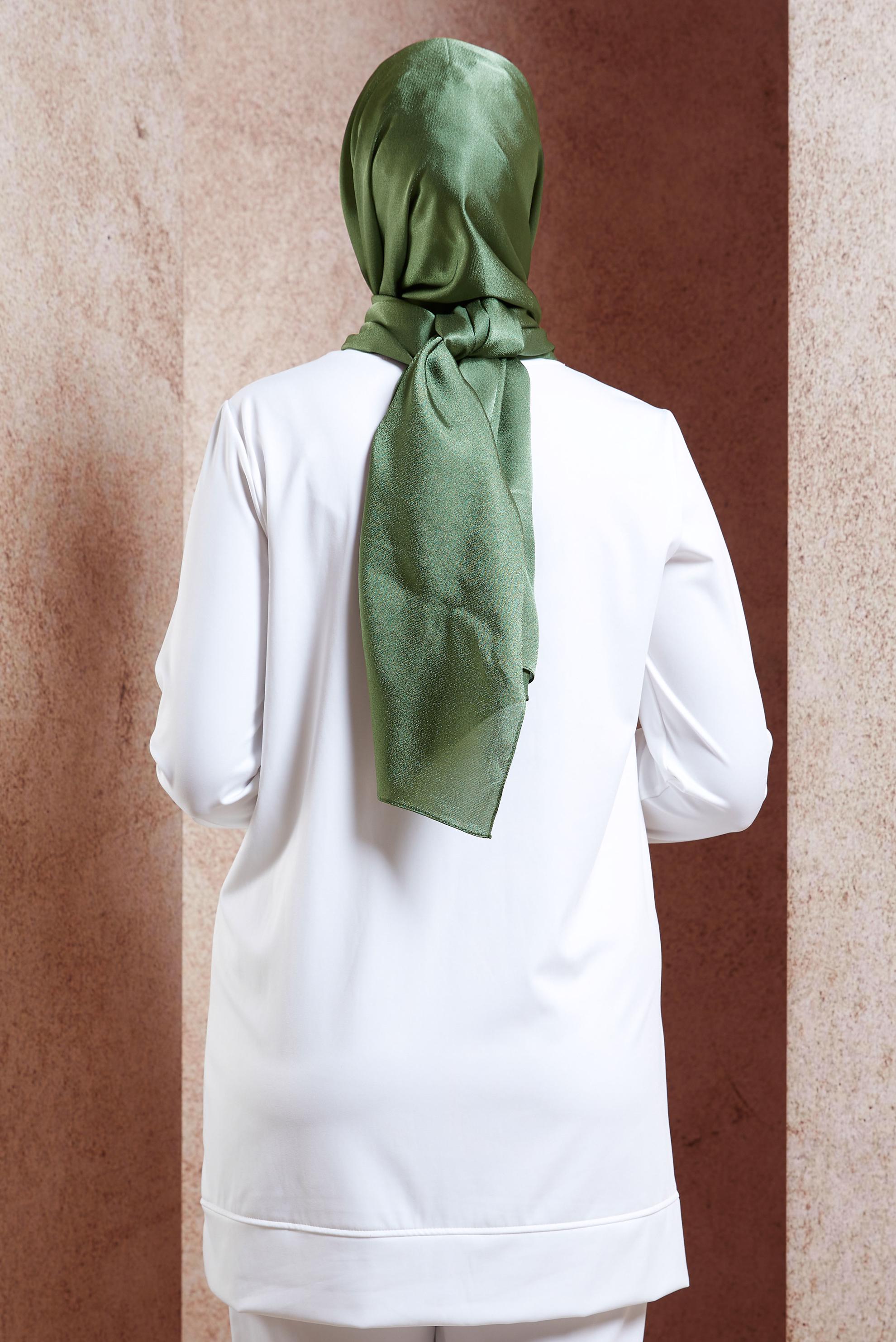 Tesettür giyim HAKİ ALVİNA DÜZ ŞAL 8445