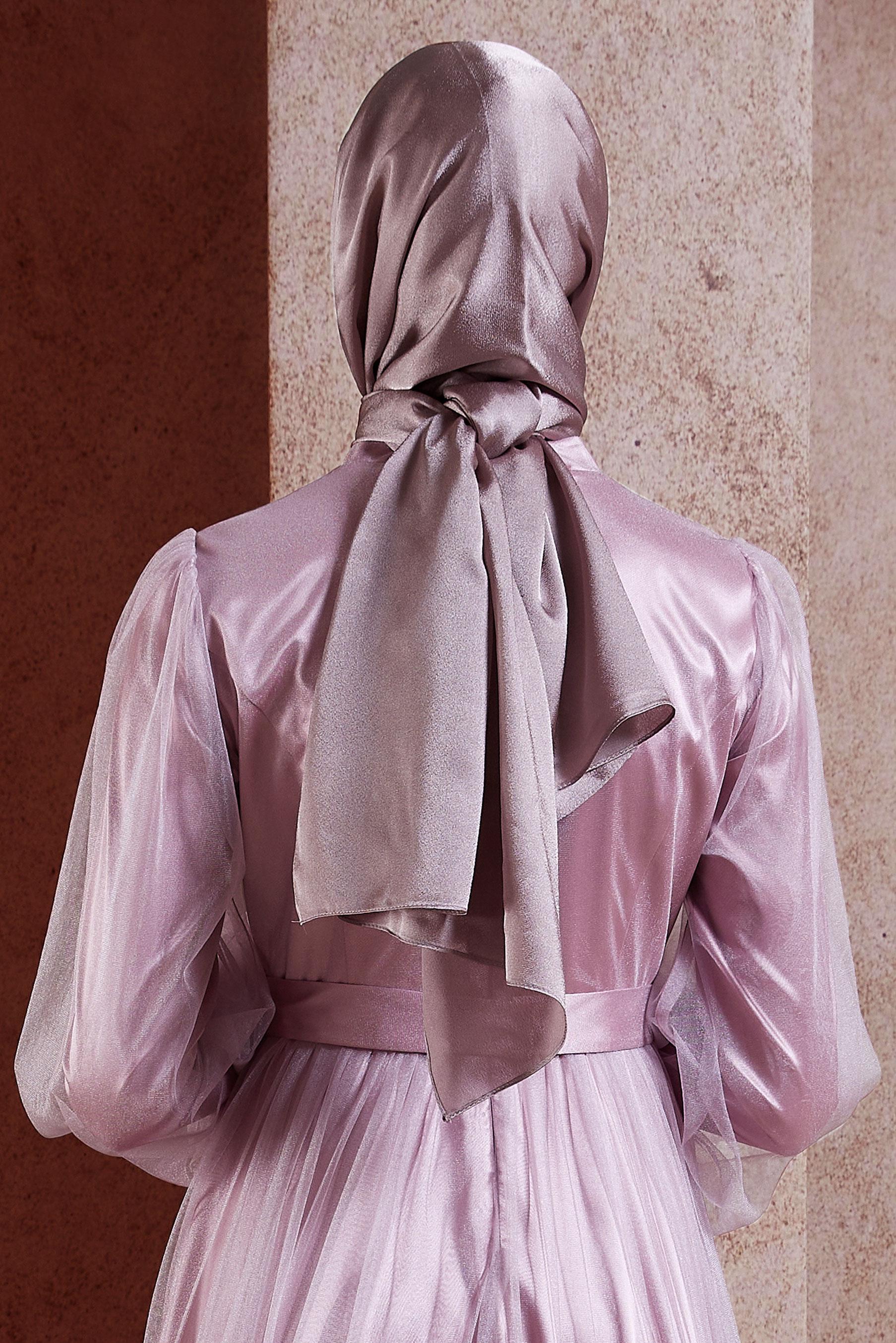 Tesettür giyim PUDRA ALVİNA DÜZ ŞAL 8445