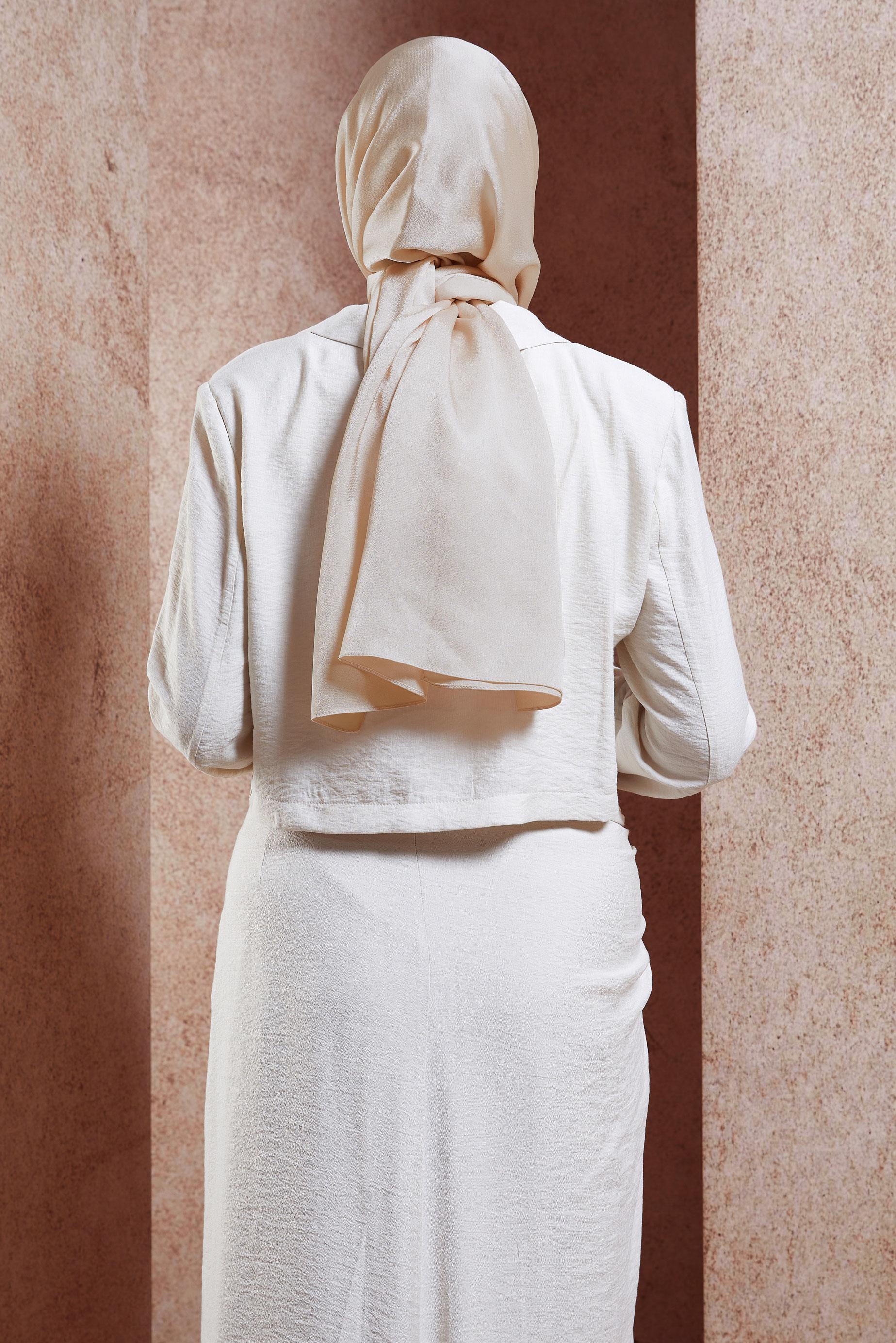 Tesettür giyim VİZON ALVİNA DÜZ ŞAL 8445