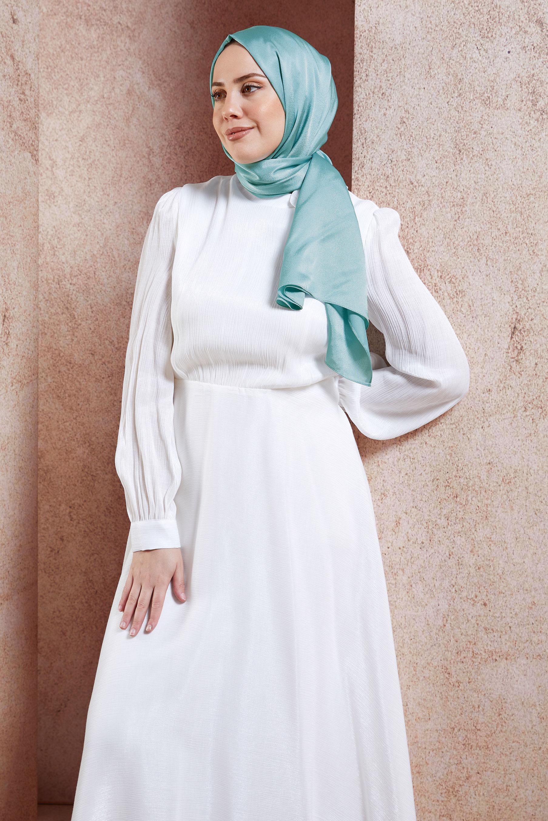 Tesettür giyim MAVİ ALVİNA DÜZ ŞAL 8445