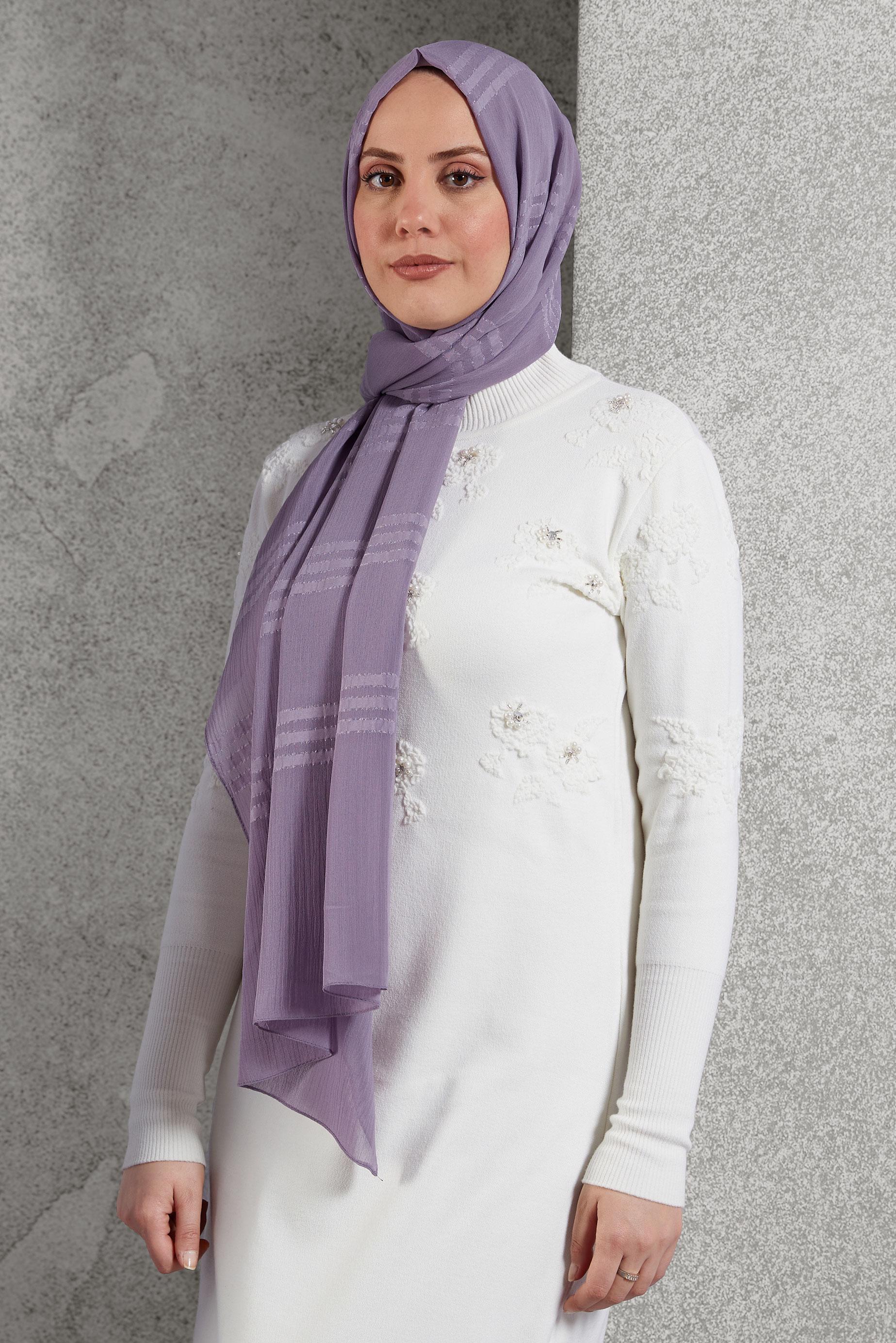 Vêtements hijab POURPRE CHÂLE ALVINA 8446
