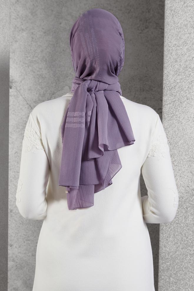 Vêtements hijab POURPRE CHÂLE ALVINA 8446 - ALVİNA