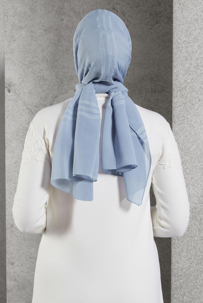 Vêtements hijab ARGENT CHÂLE ALVINA 8446 - ALVİNA