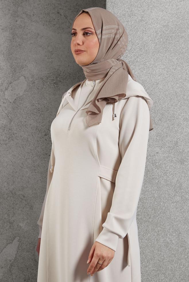 Vêtements hijab BEIGE CHÂLE ALVINA 8446 - ALVİNA
