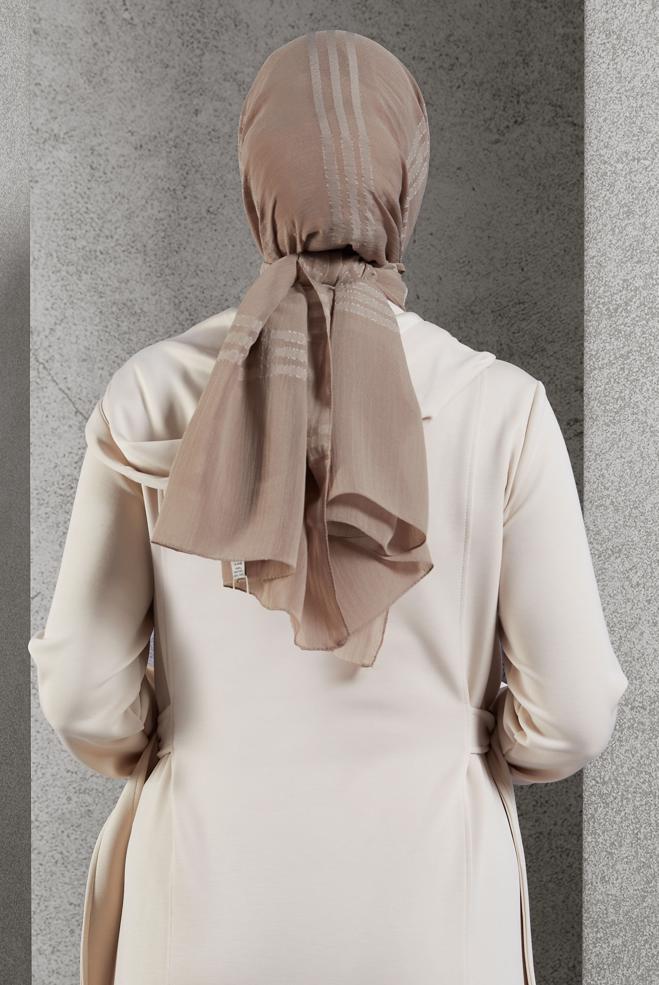 Vêtements hijab BEIGE CHÂLE ALVINA 8446 - ALVİNA