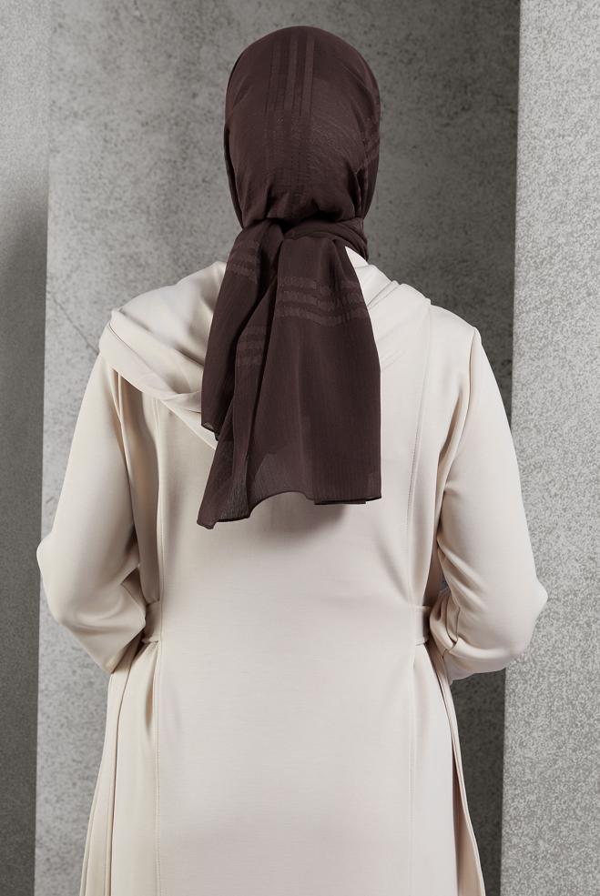 Vêtements hijab BRUN CHÂLE ALVINA 8446 - ALVİNA