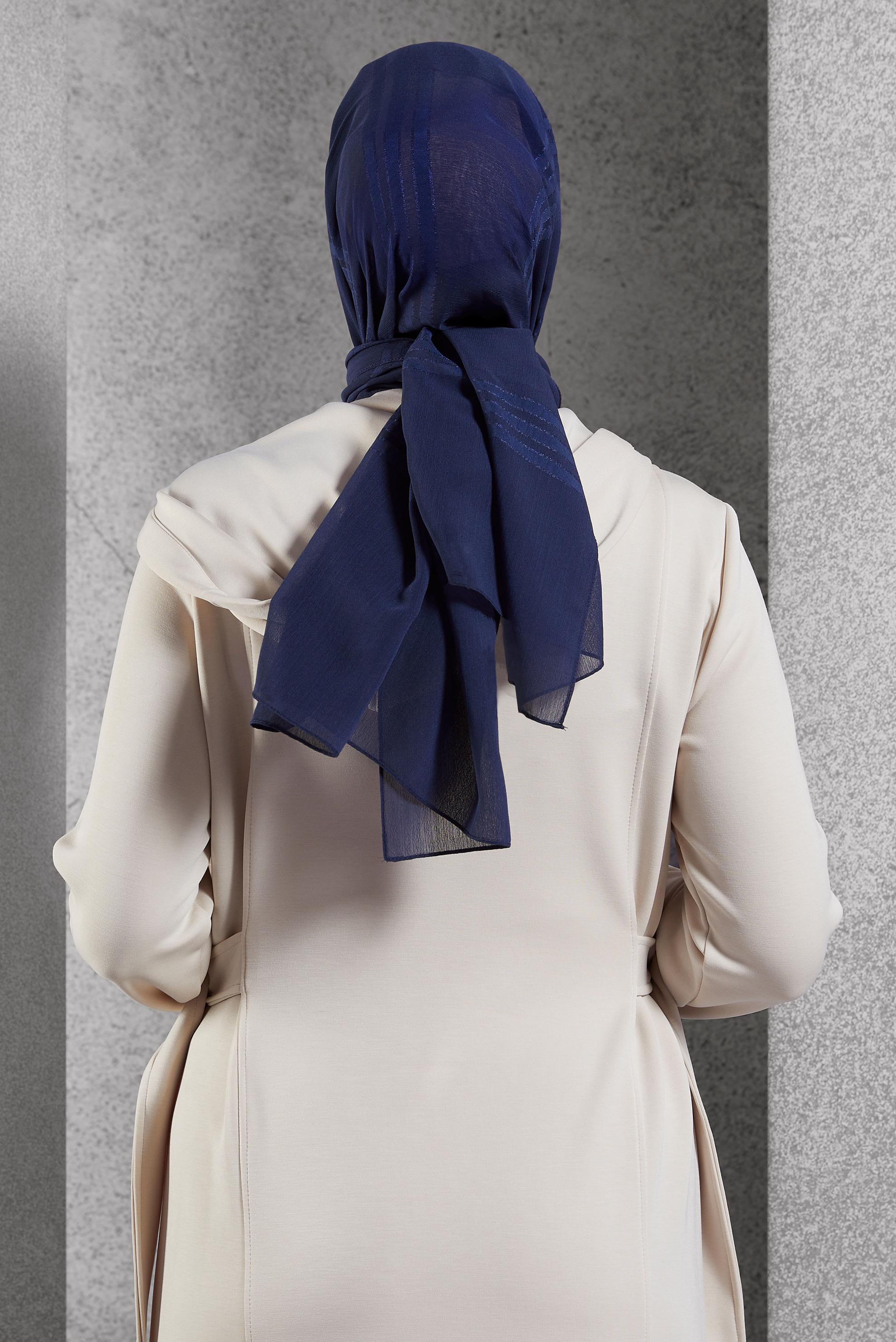 Vêtements hijab BLEU MARINE CHÂLE ALVINA 8446