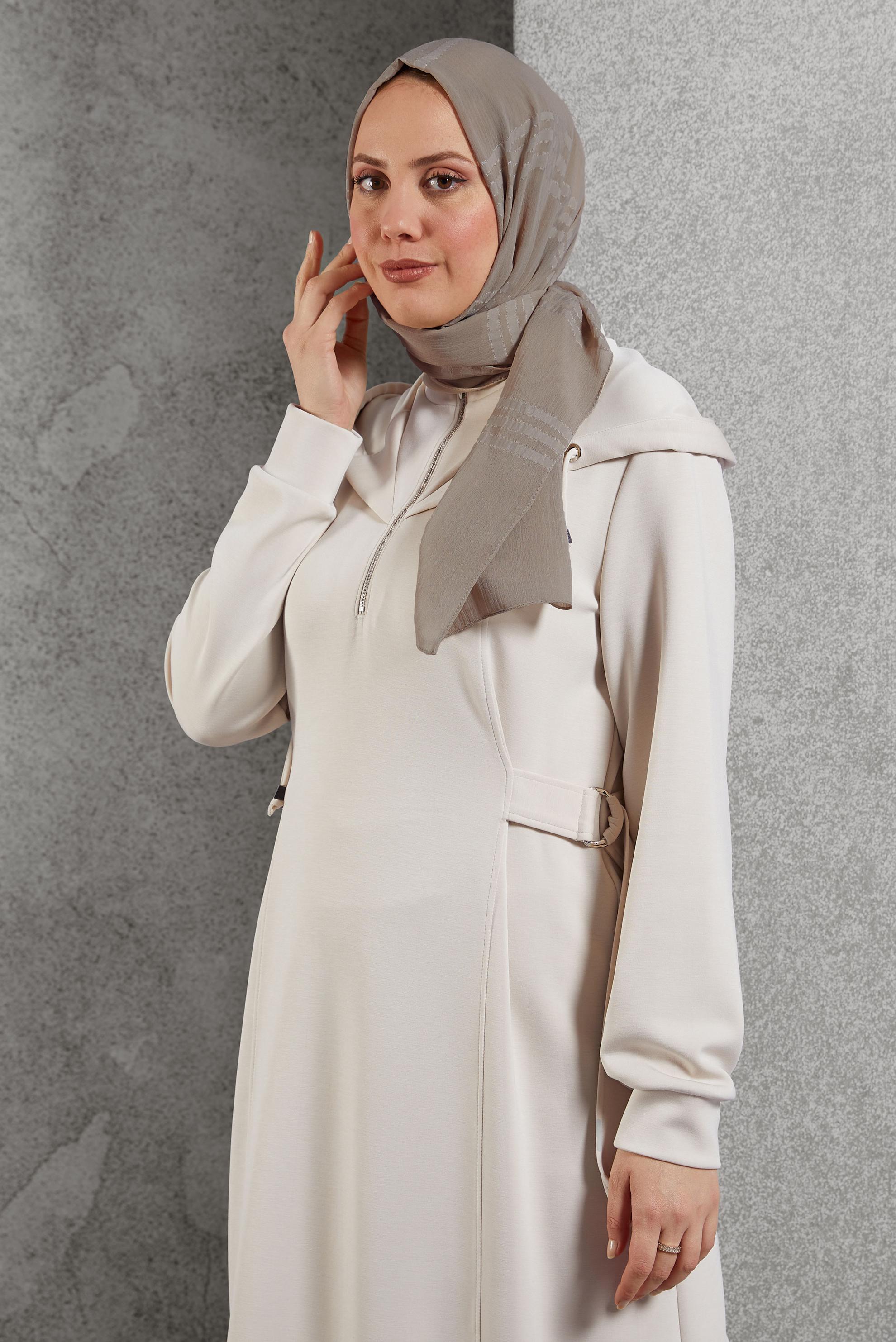 Tesettür giyim VİZON ALVİNA ŞAL 8446