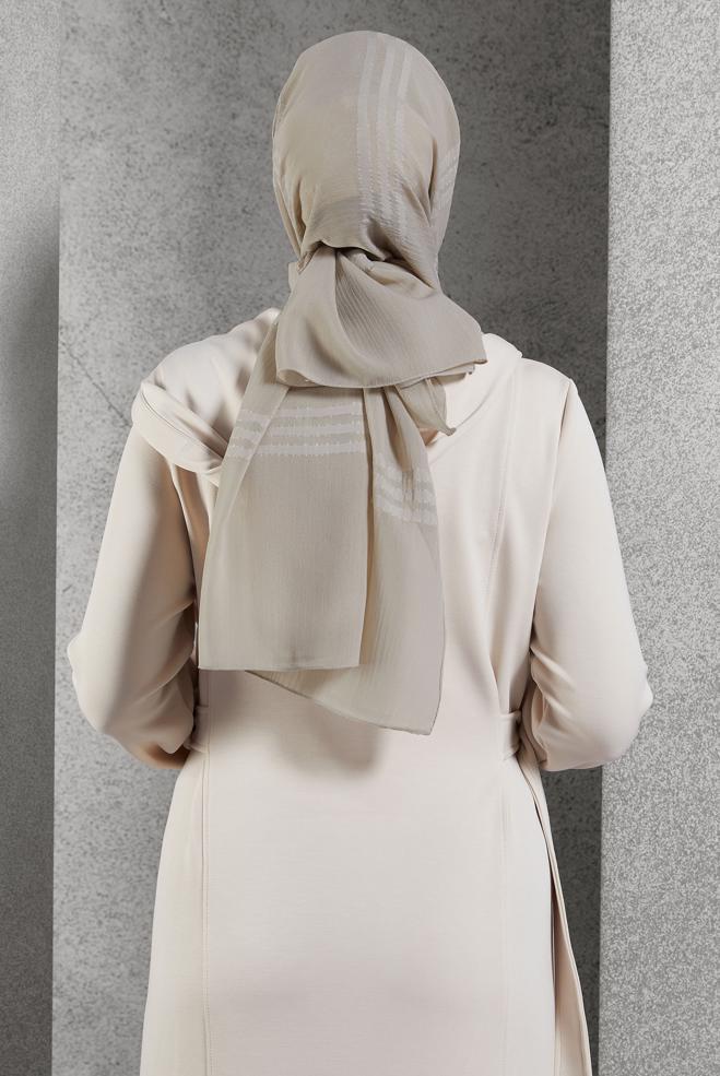 Vêtements hijab BEIGE CHÂLE ALVINA 8446 - ALVİNA