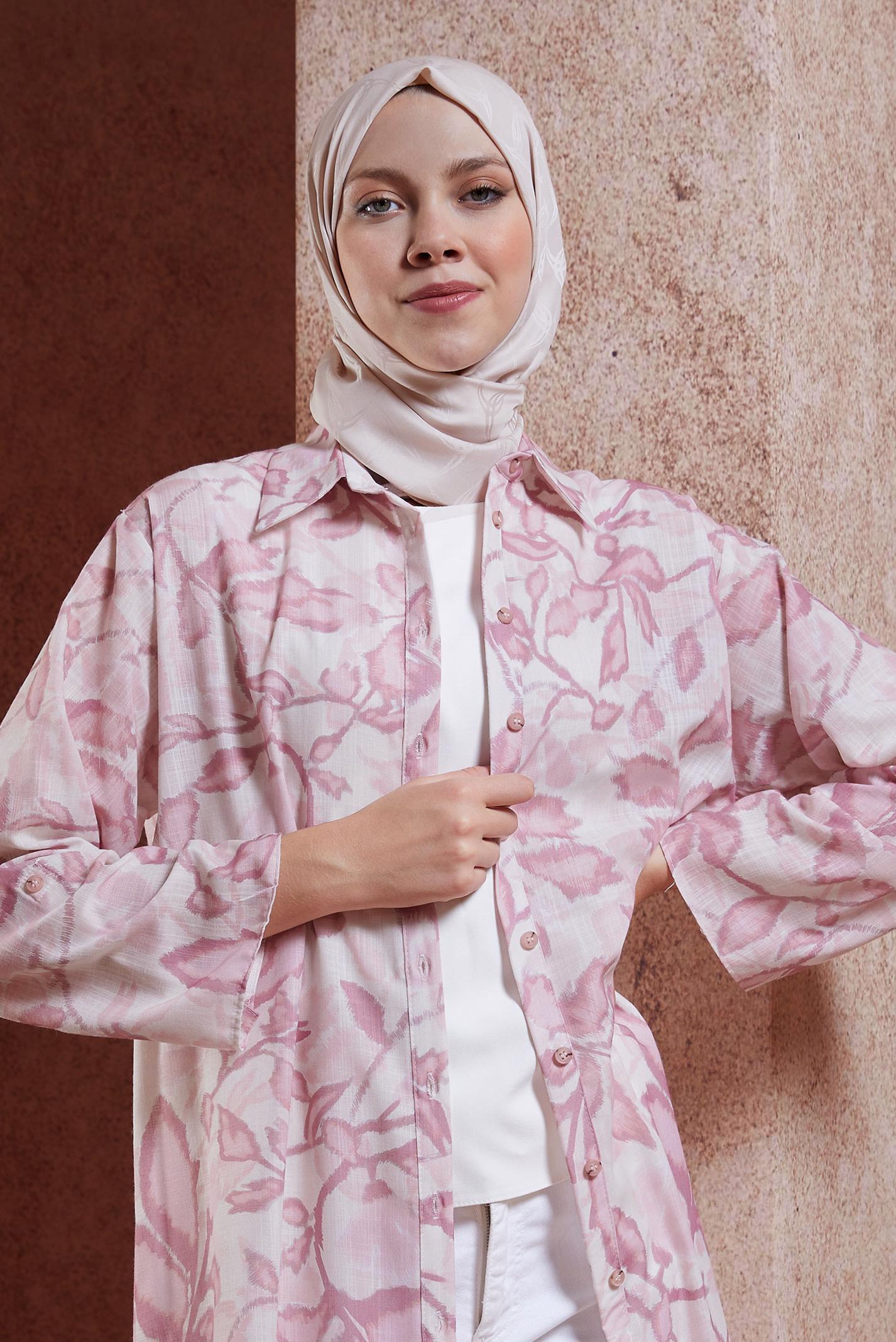 Tesettür giyim BEJ ALVINA JAKAR ŞAL 8447