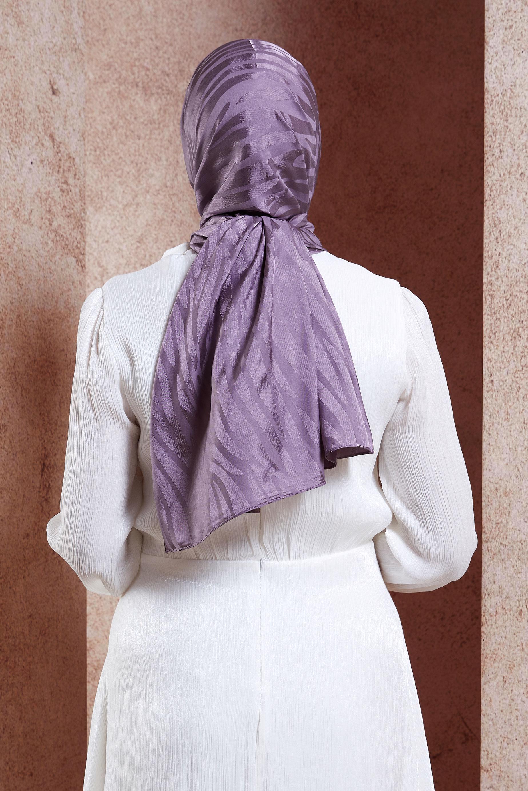 Tesettür giyim MOR ALVİNA JAKAR ŞAL 8448