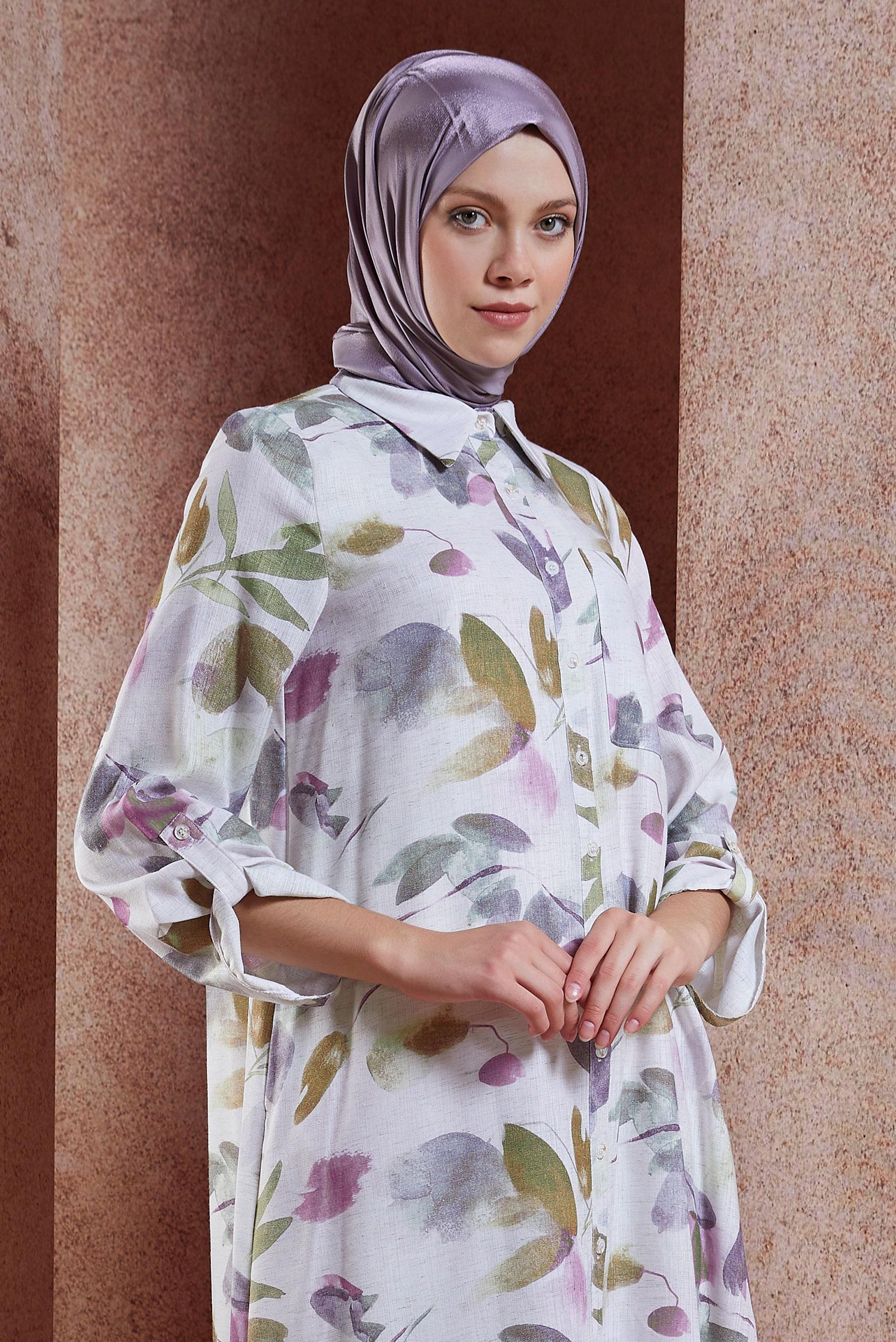 Tesettür giyim MOR ALVİNA JAKAR ŞAL 8449