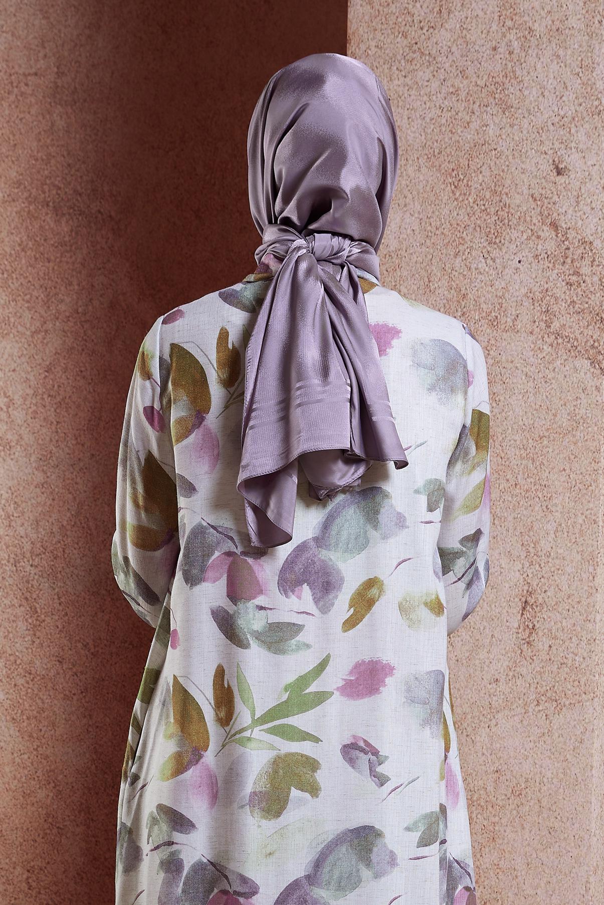 Tesettür giyim MOR ALVİNA JAKAR ŞAL 8449