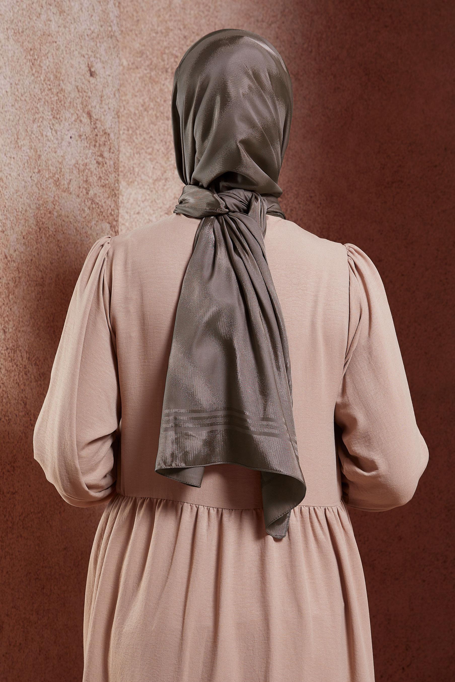 Tesettür giyim KAHVE ALVİNA JAKAR ŞAL 8449