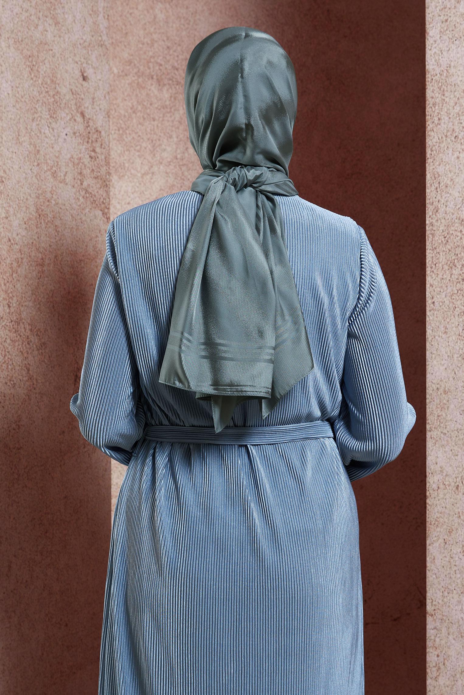 Tesettür giyim GRİ ALVİNA JAKAR ŞAL 8449