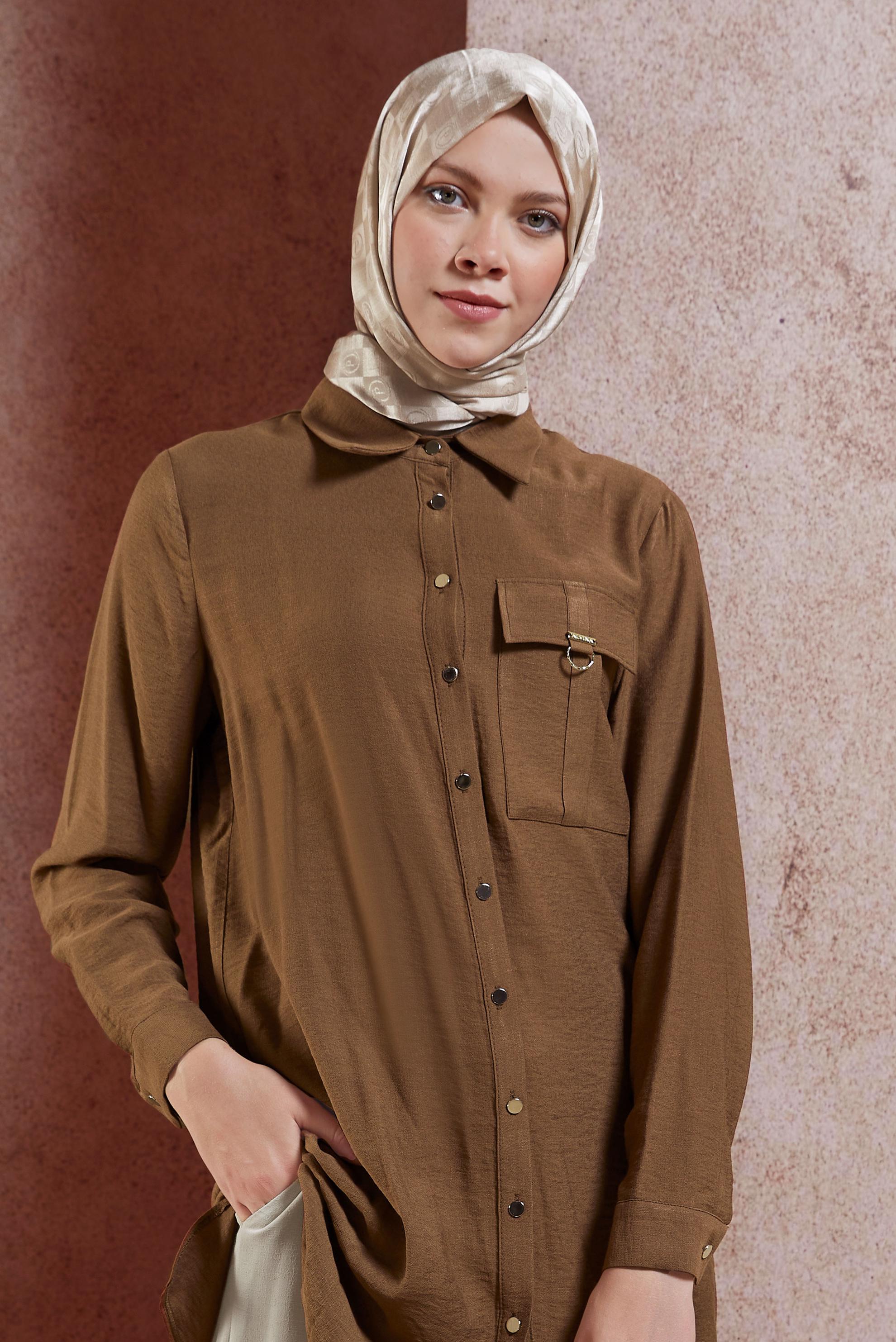 Tesettür giyim KUM ALVİNA MONOGRAM ŞAL 8450