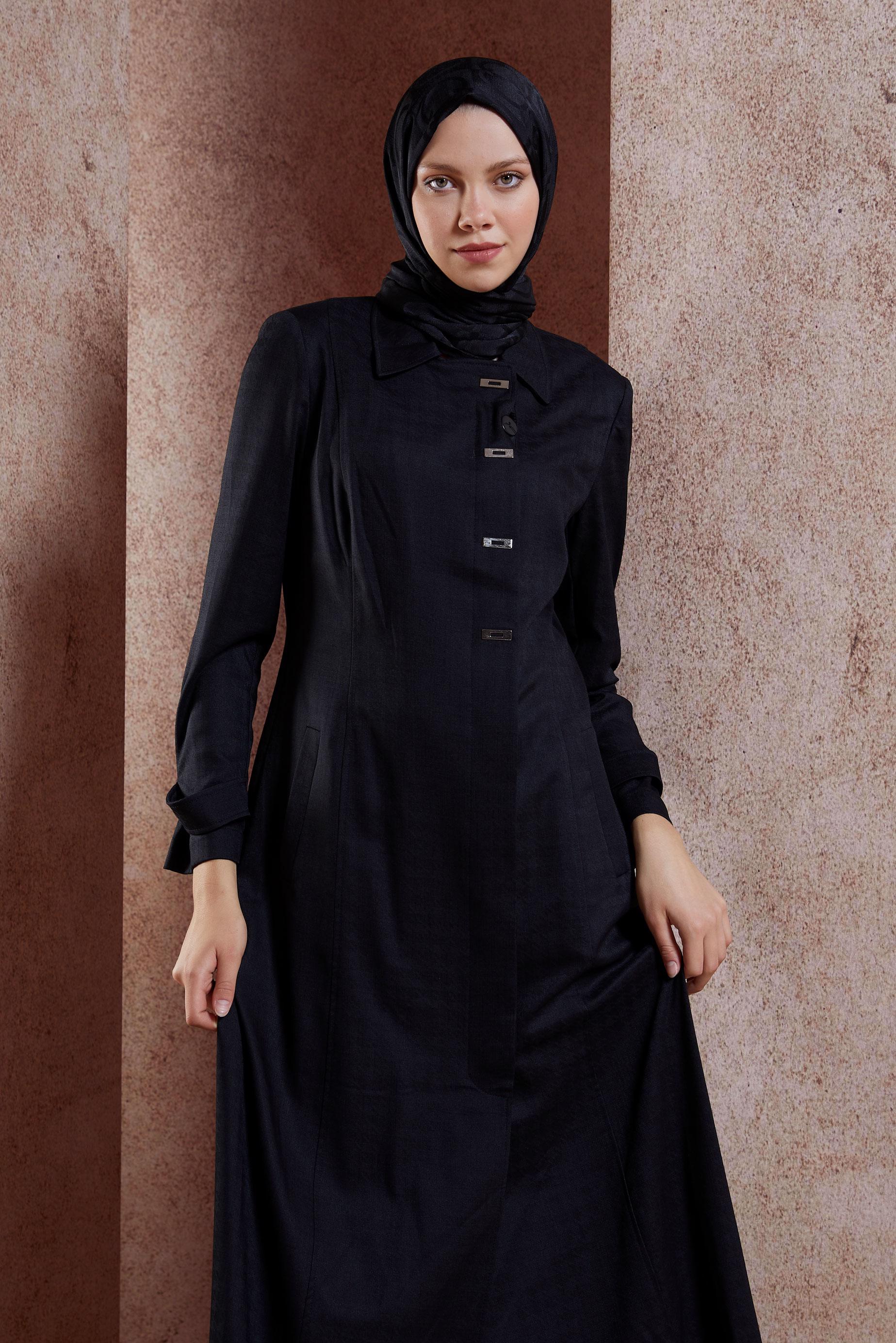 Tesettür giyim SİYAH ALVİNA JAKAR ŞAL 8453