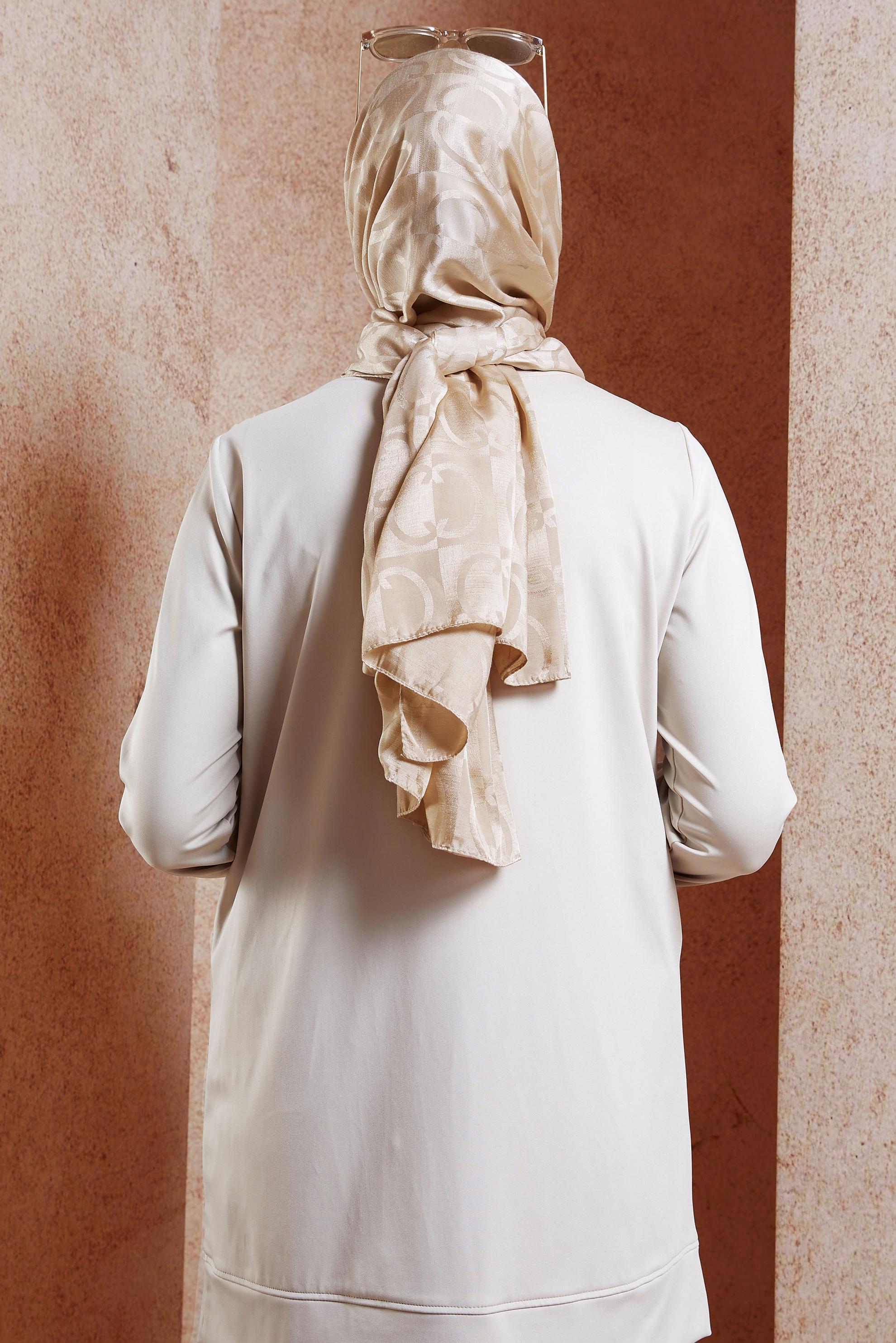 Tesettür giyim ALTIN ALVİNA JAKAR ŞAL 8453