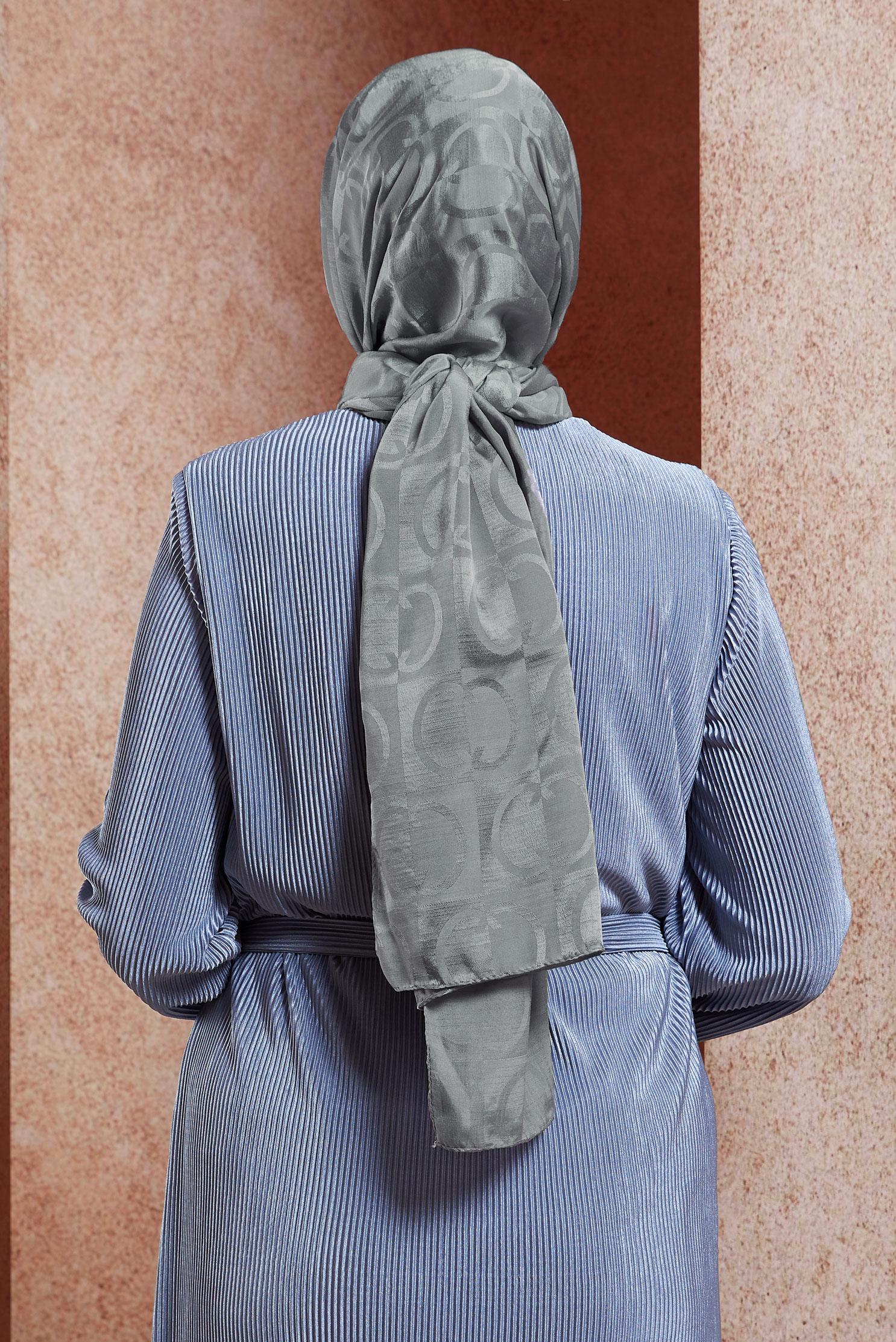 Tesettür giyim BEJ ALVİNA JAKAR ŞAL 8453