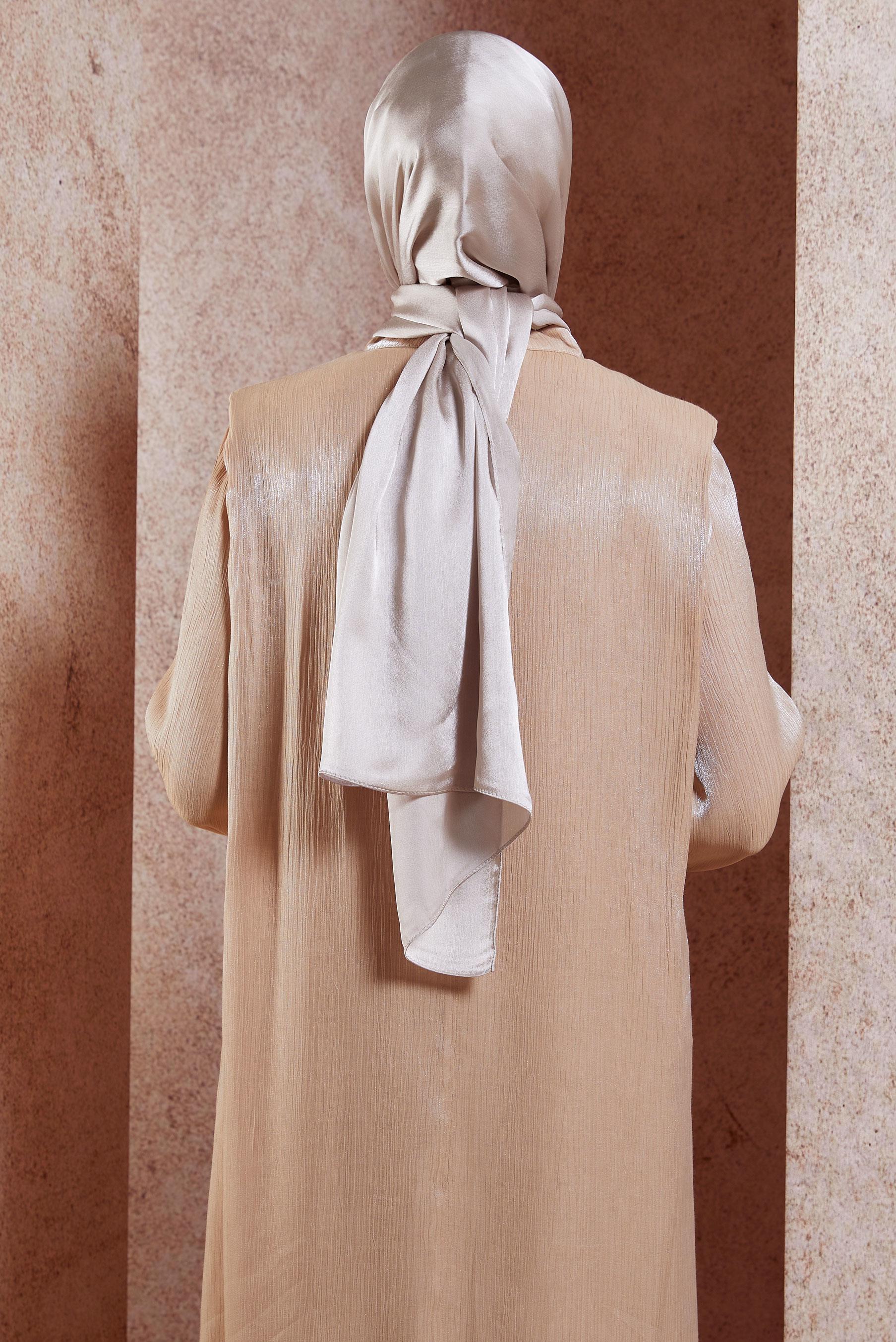 Tesettür giyim BEJ ALVİNA DÜZ ŞAL 8456