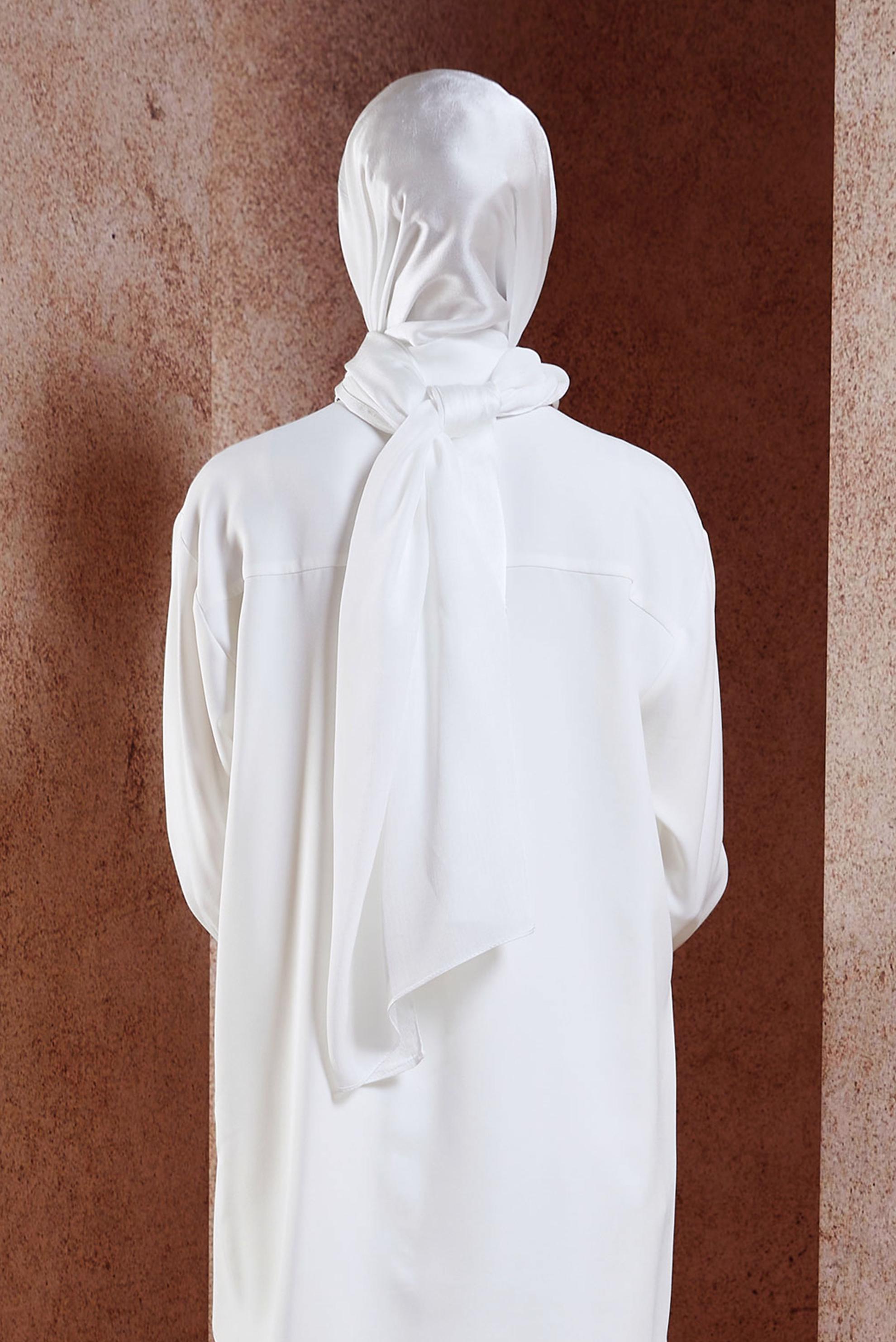 Tesettür giyim EKRU ALVİNA DÜZ ŞAL 8456