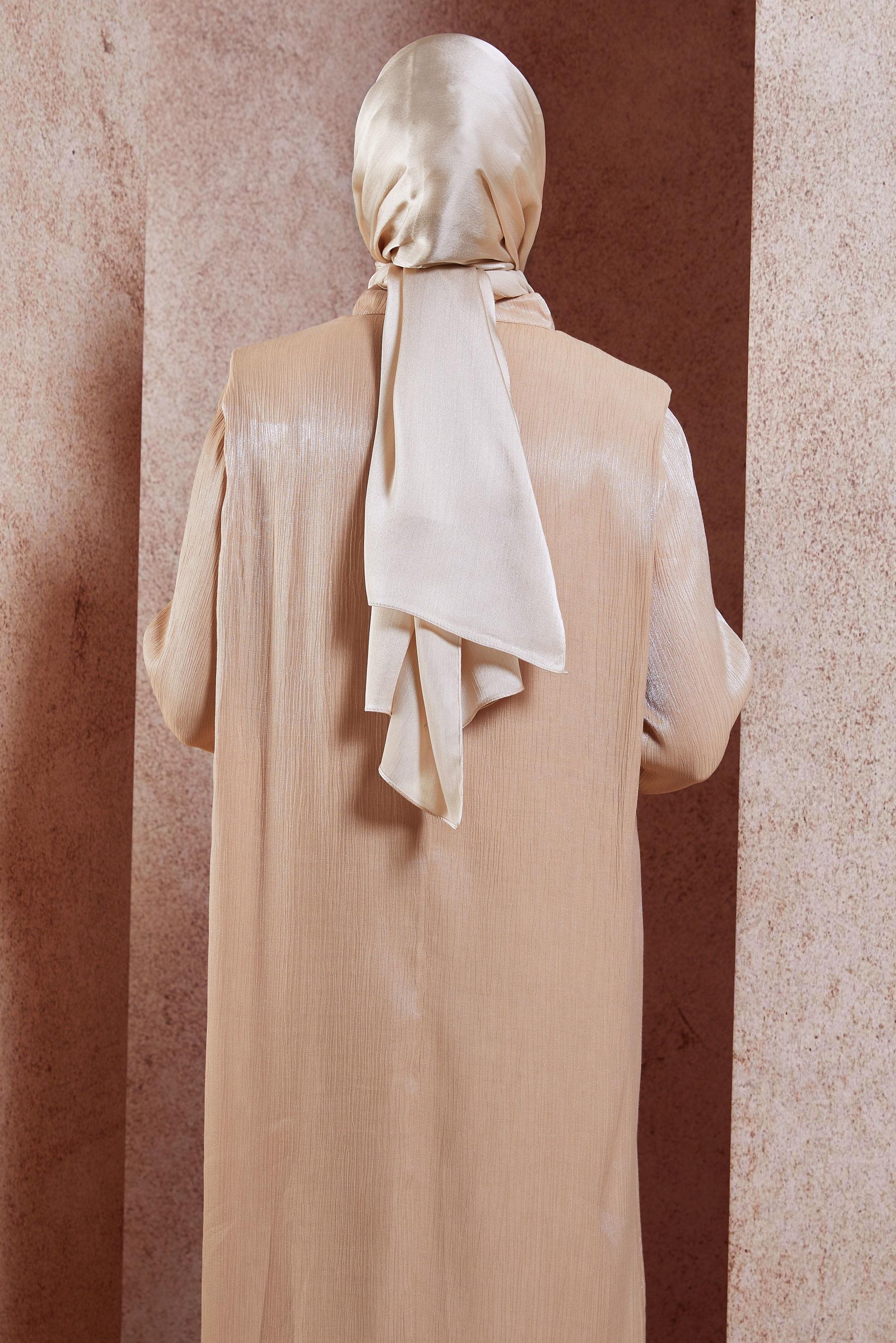 Tesettür giyim BEJ ALVİNA DÜZ ŞAL 8456