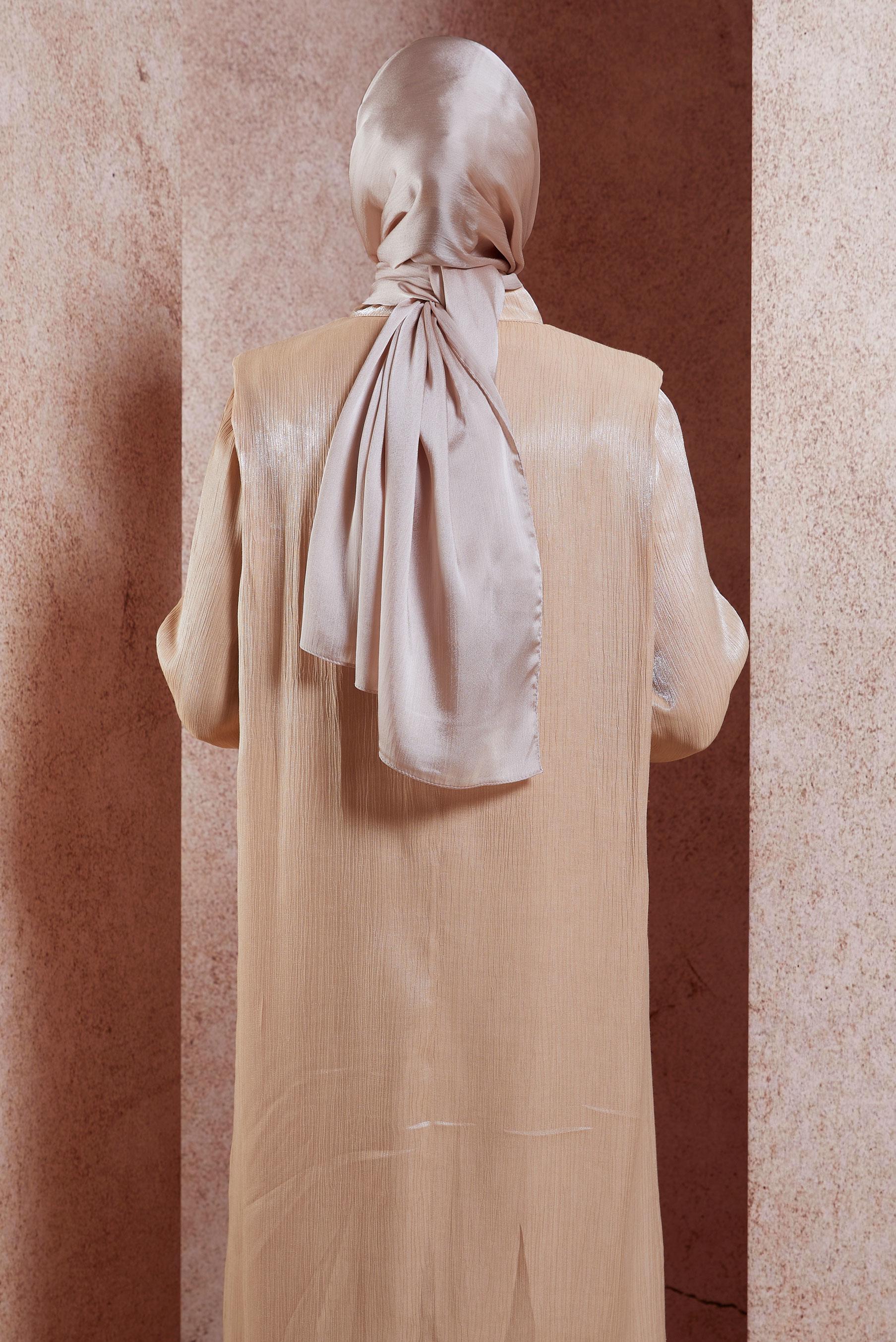 Tesettür giyim PUDRA ALVİNA DÜZ ŞAL 8456