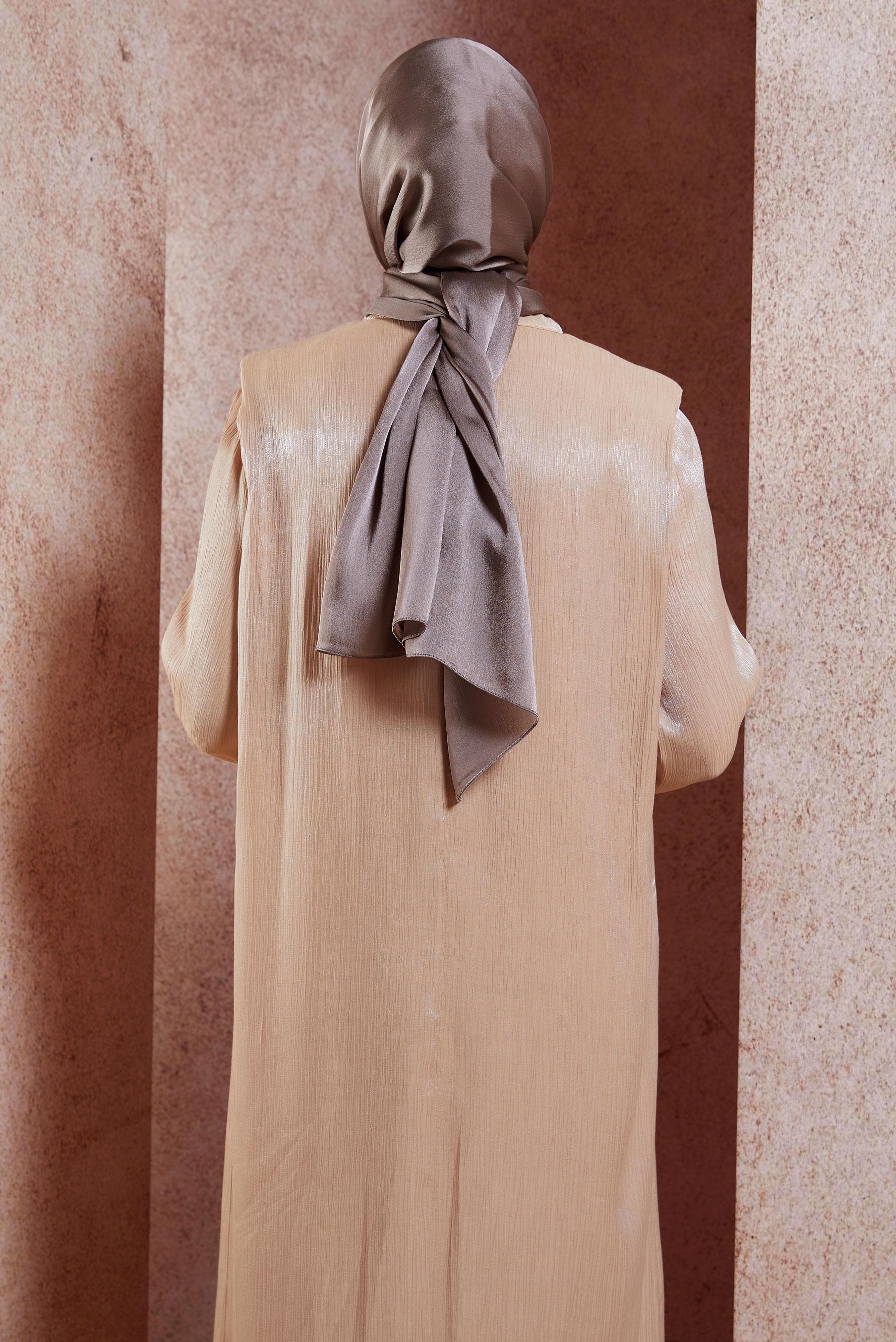 Tesettür giyim VİZON ALVİNA DÜZ ŞAL 8456