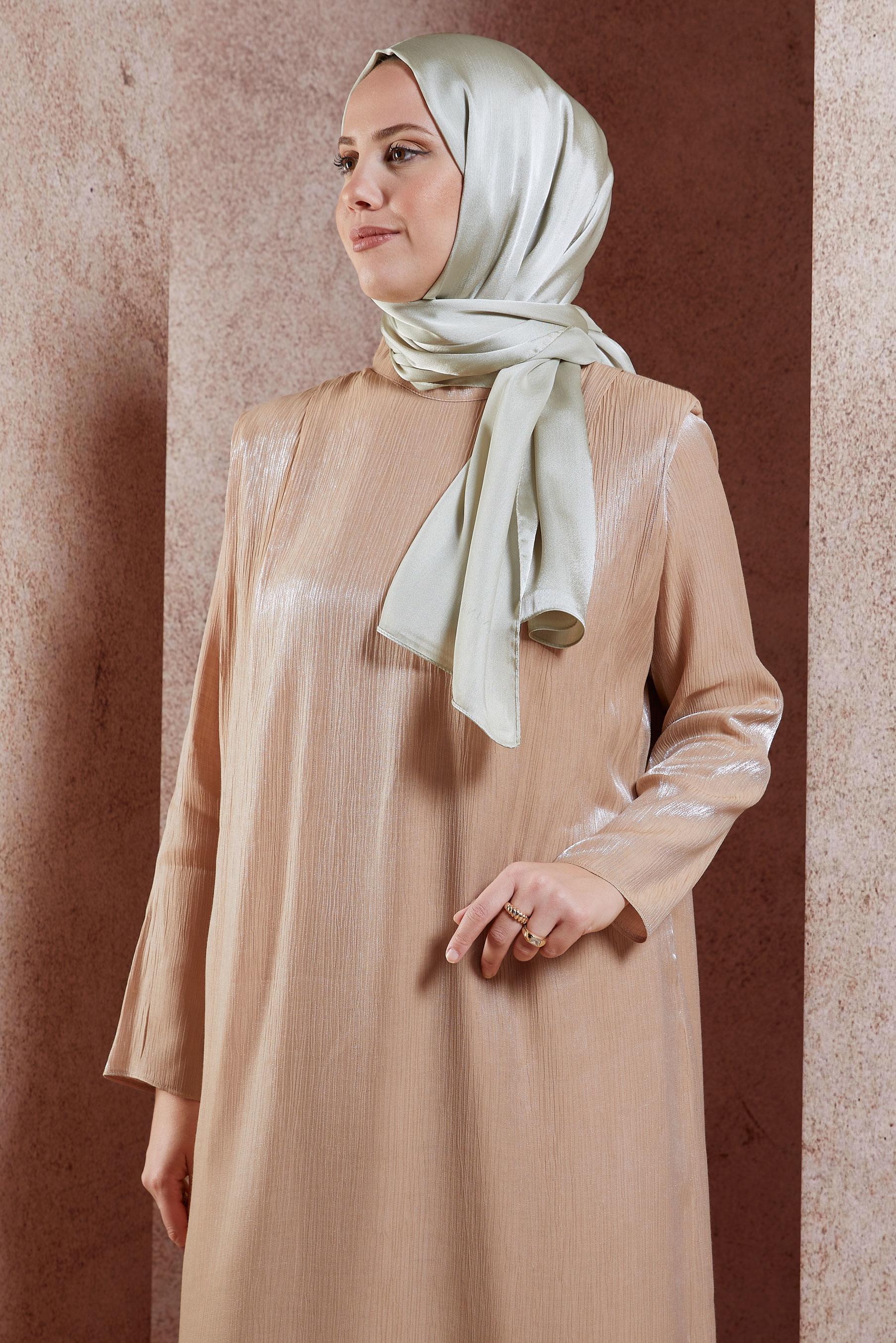 Tesettür giyim GÜMÜŞ ALVİNA DÜZ ŞAL 8456