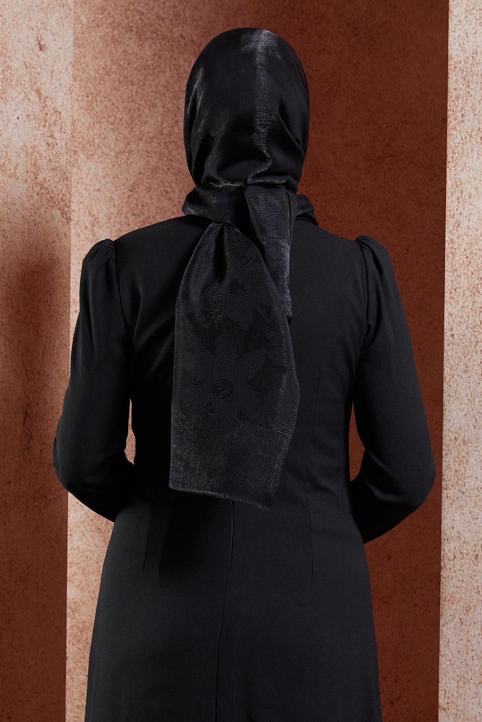 Vêtements hijab NOIR CHÂLE ALVINA 8458