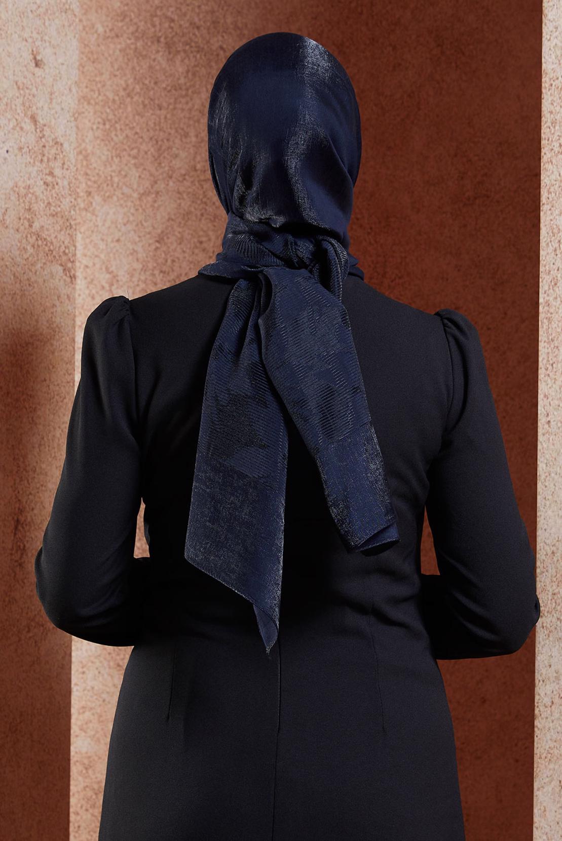 Tesettür giyim LACİVERT ALVİNA ŞAL 8458