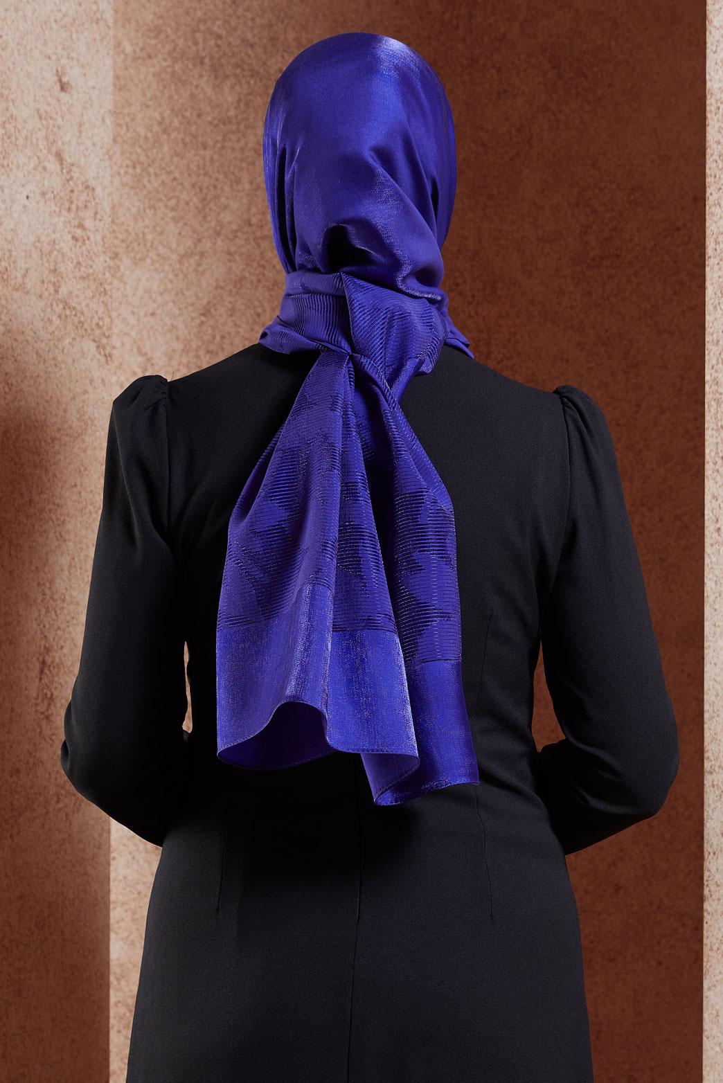 Tesettür giyim LACİVERT ALVİNA ŞAL 8458