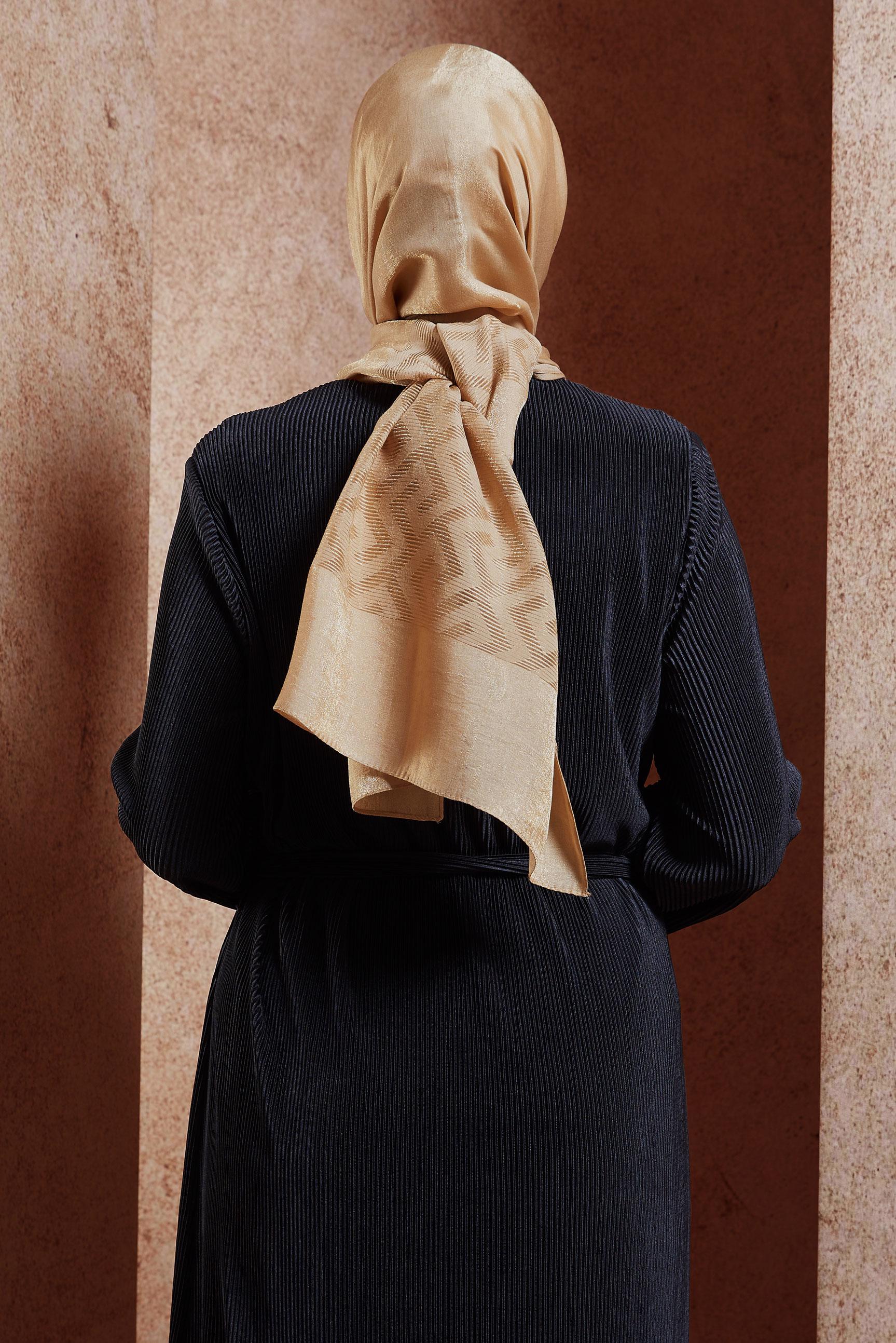 Tesettür giyim ALTIN ALVİNA MOZAİK DESEN ŞAL 8459