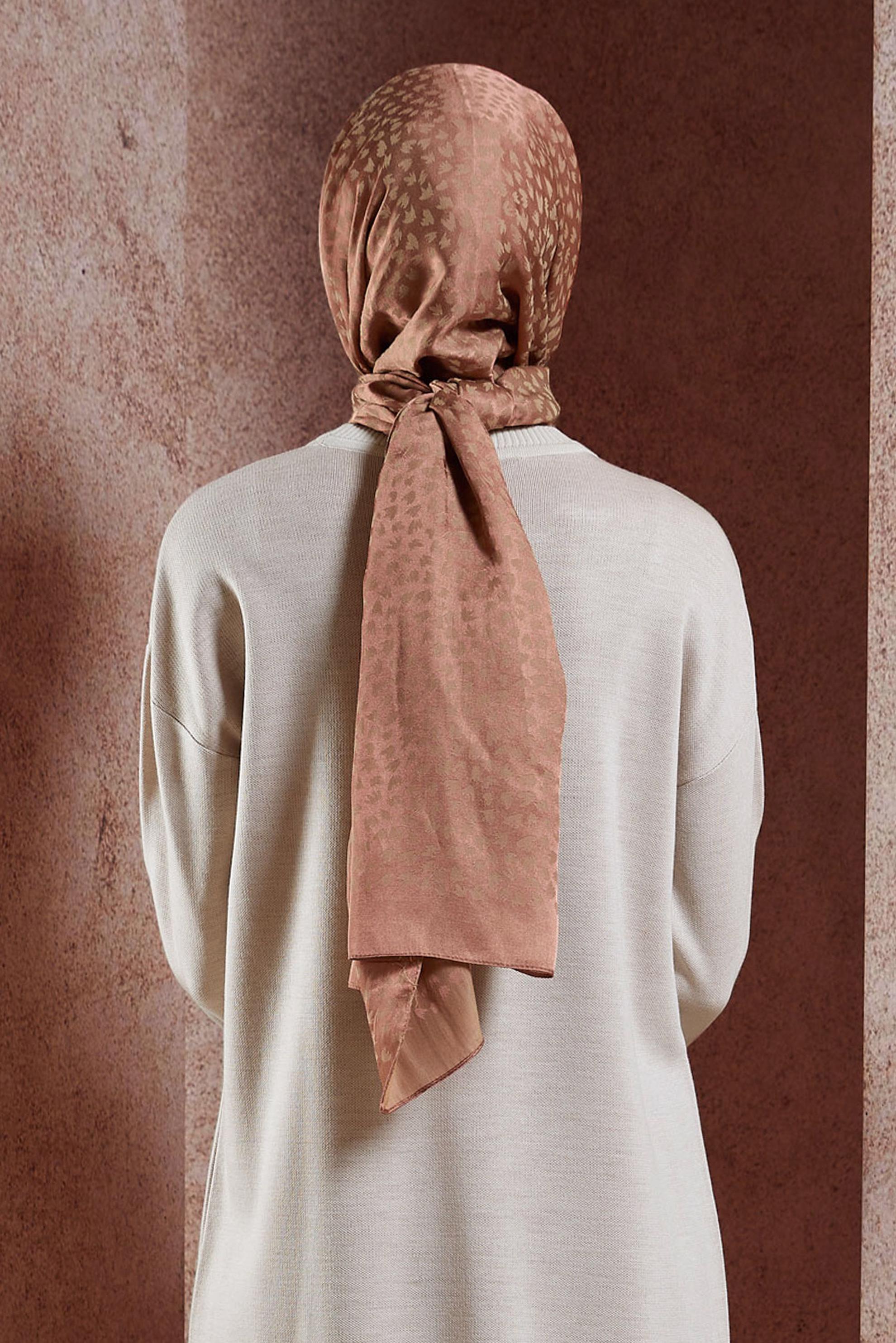 Vêtements hijab CUIVRE / BRONZE CHÂLE À MOTIFS ALVINA 8460