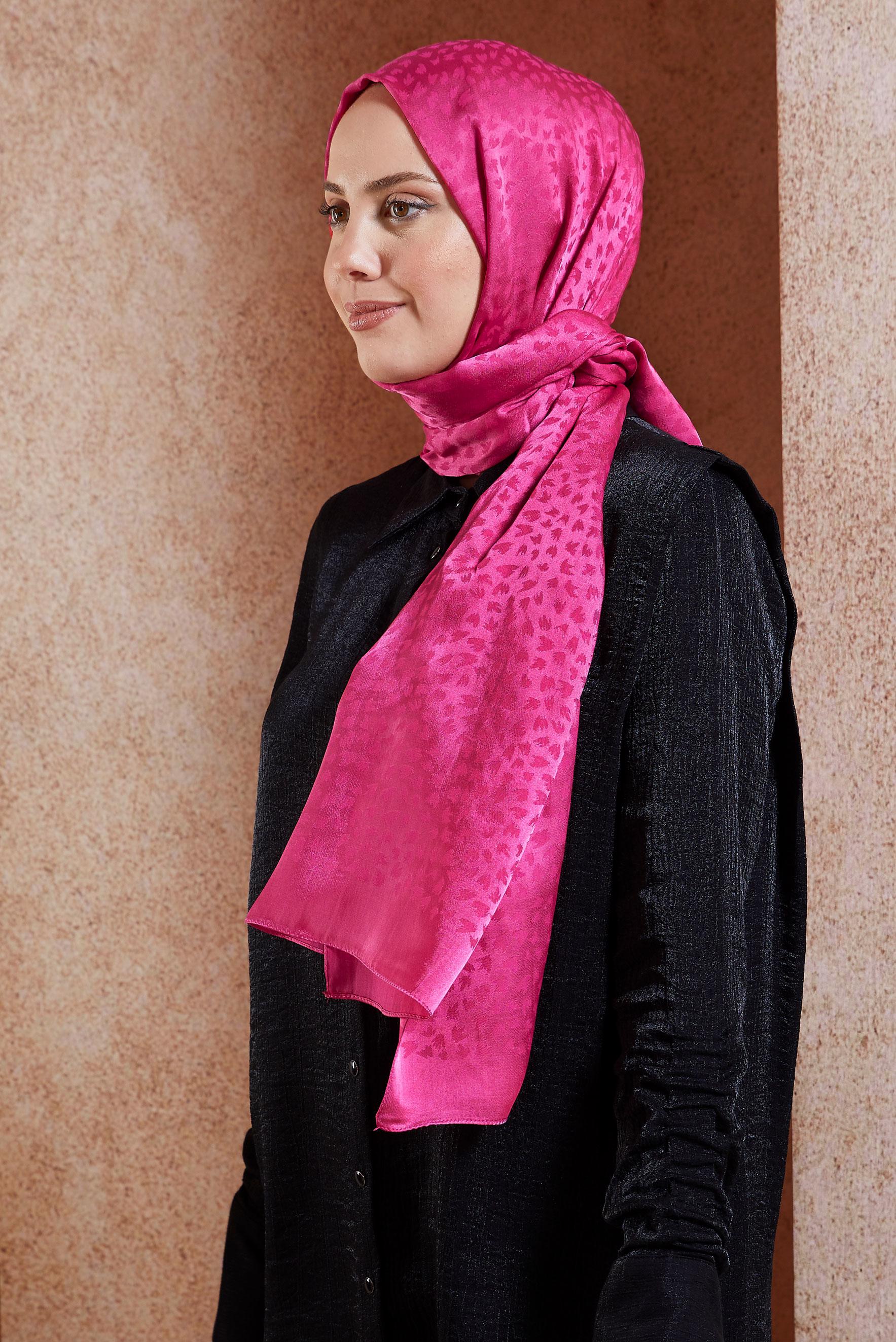 Vêtements hijab FUCHSIA CHÂLE À MOTIFS ALVINA 8460